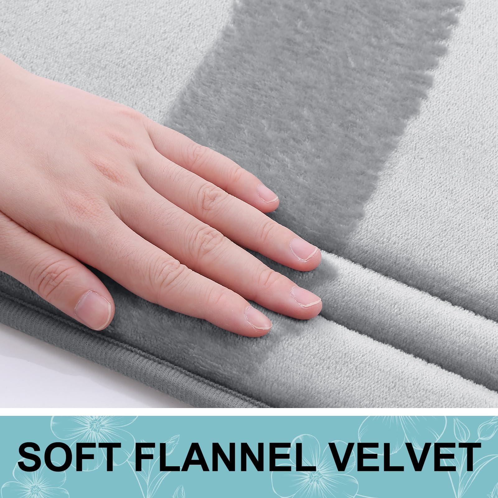 Grandaily Memory Foam Bath Mat Rug 47X17, Ultra Soft, Non-Slip And Absorbent Bathroom Rugs, Machine Wash Dry, Comfortable Bath R