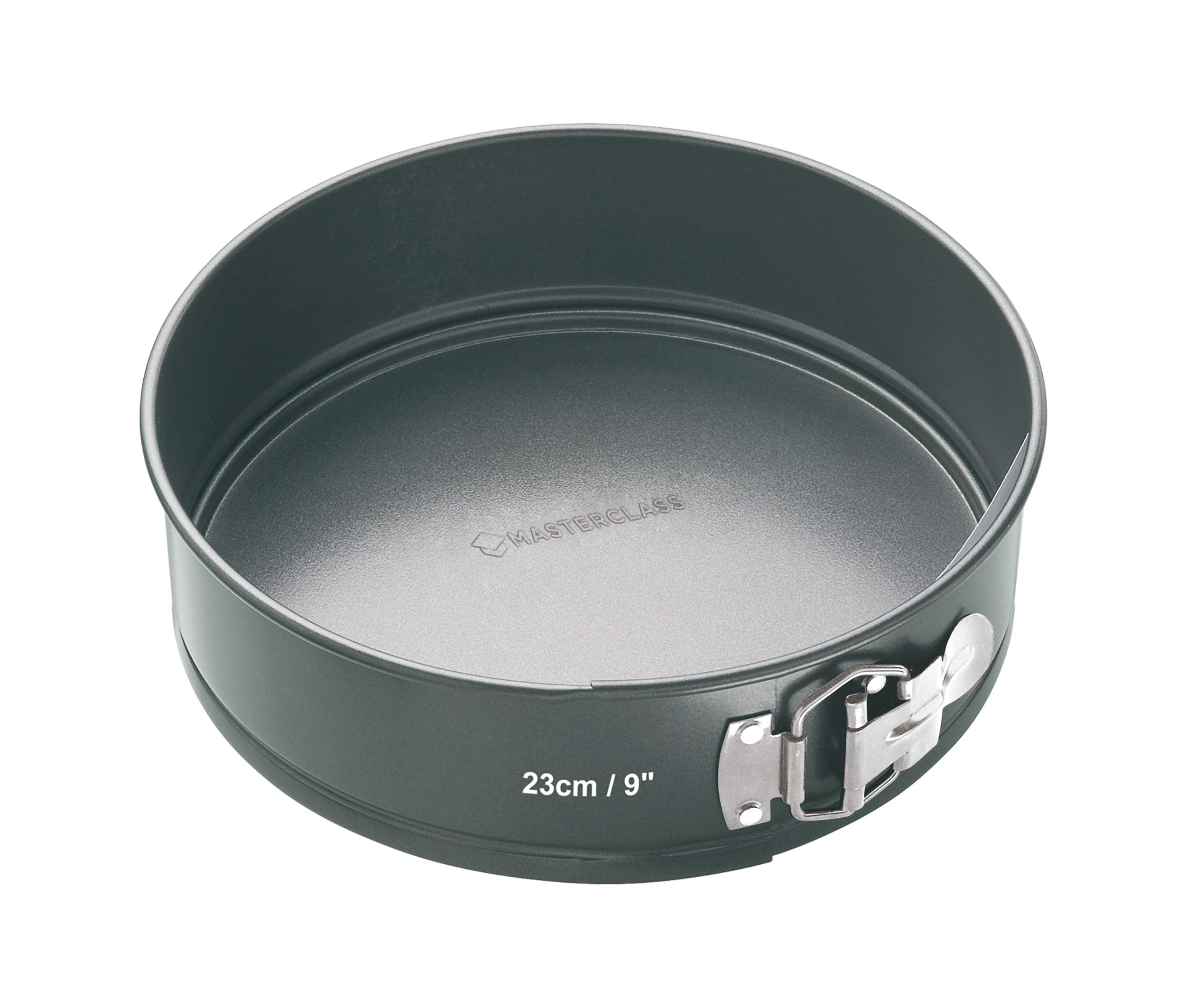 MasterClass Non-Stick Cake Tin for Baking with PTFE, PFOA and BPA Free Non Stick, Robust 1mm Thick Carbon Steel, Spring Form Loo