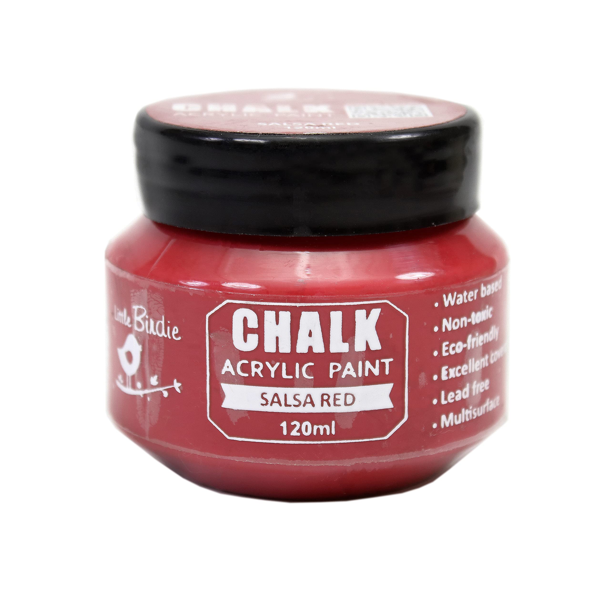 Little Birdie Itsy Bitsy Home Decor Chalk Acrylic Paint 120Ml - Salsa Red