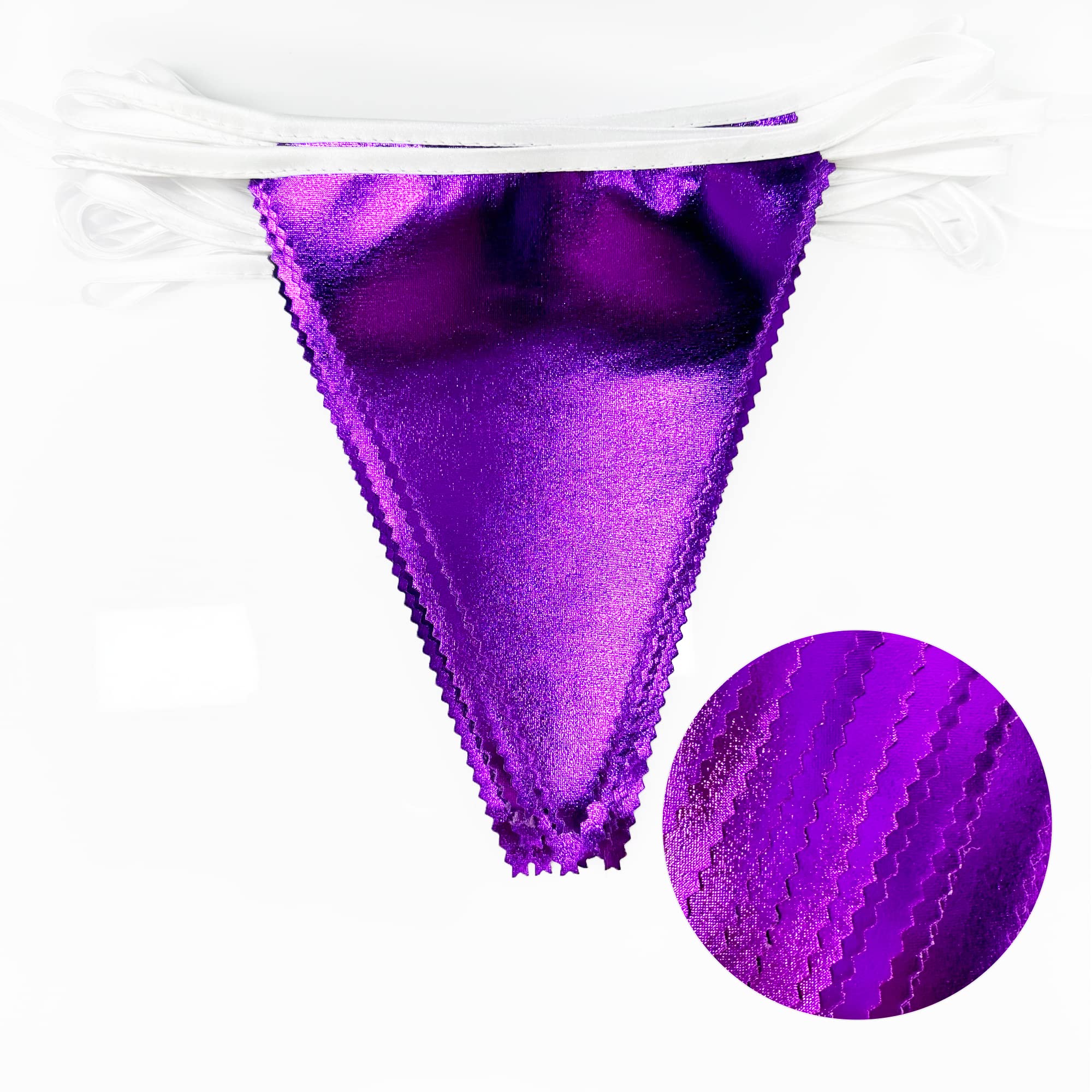 Purple Party Decorations Triangle Pennant Banner Flag Dark Purple Metallic Fabric Bunting Garland For Graduation Wedding Bridal