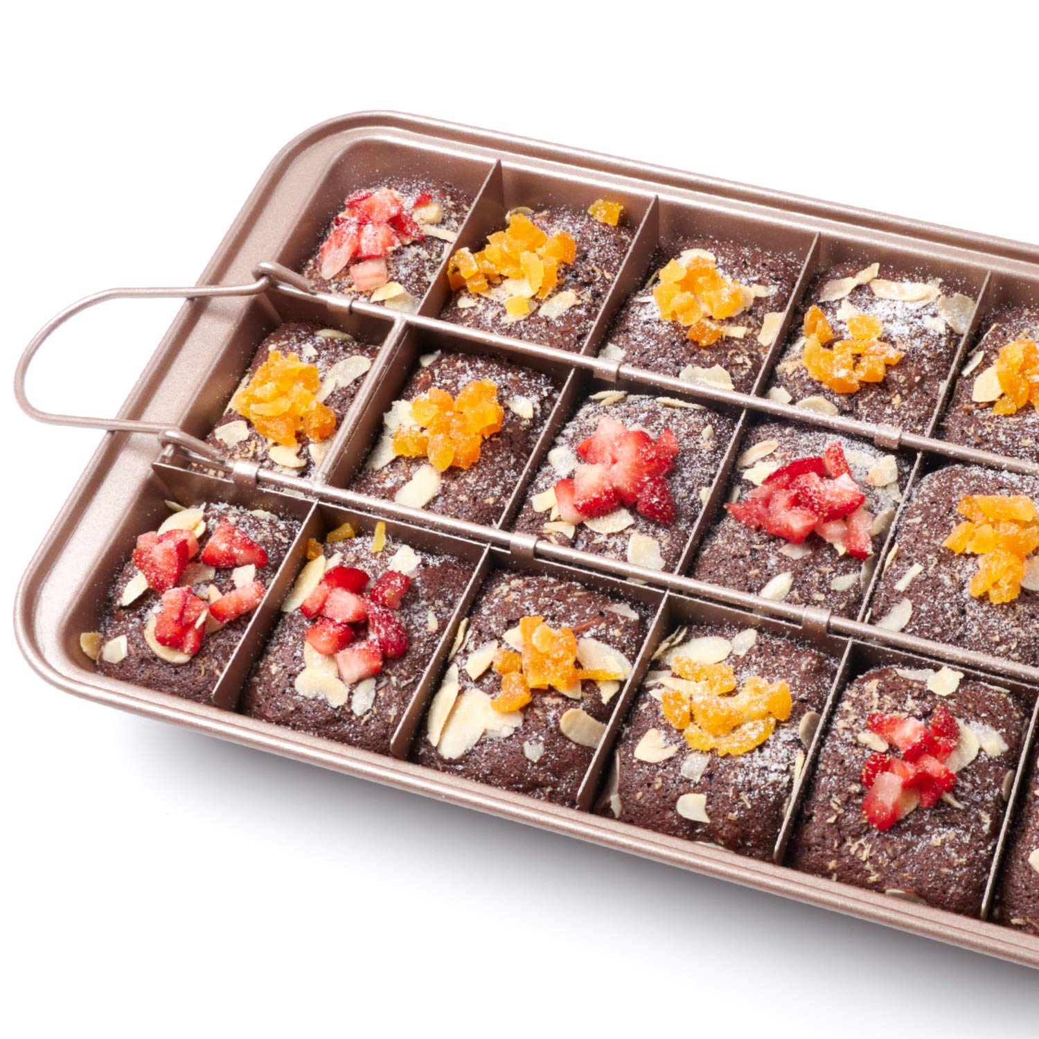 Sujude Brownie Pan With Dividers Nonstick Brownie Pans And Cutters, Make 18 Pre-Cut Brownies At Once Perfect Individual Brownie