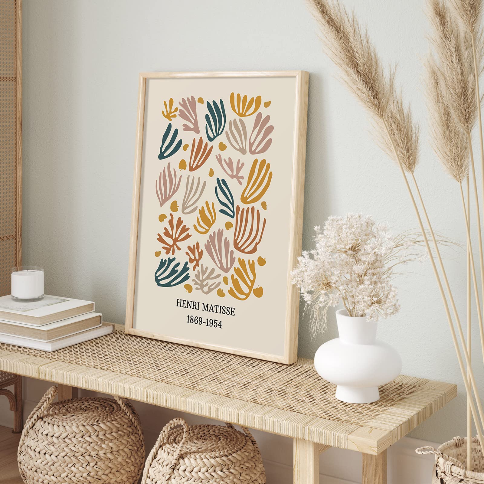 Habseligkeit Retro Room Decor, Matisse Abstract Wall Art Prints, Minimalist Boho Bedroom Decor For Girs Unframed,11X14In, Set Of