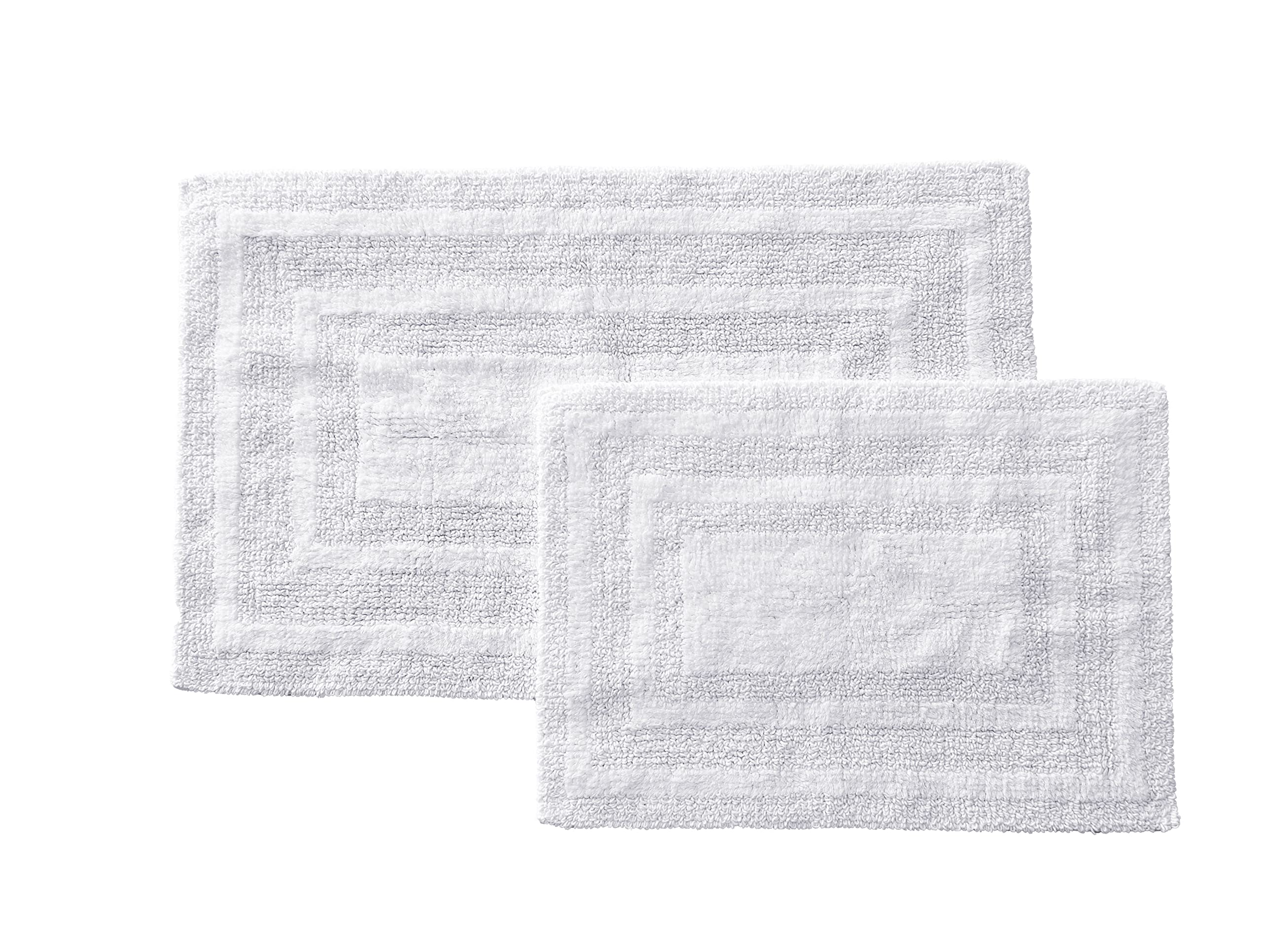 Eddie Bauer - Bathroom Rugs Set, Soft Tufted Cotton Bathroom Decor, Super Absorbent & Quick Dry (Logan White, 2 Piece)