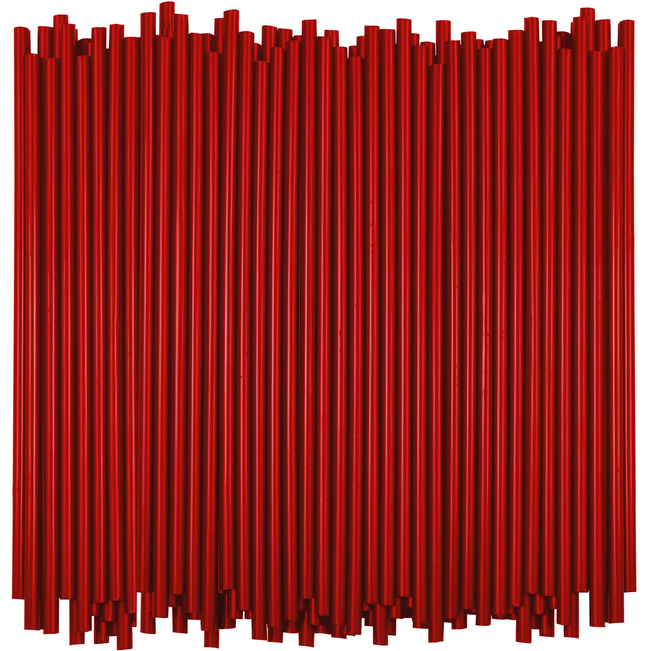 Disposable Plastic Coffee Stirrer Straw - 5 Inch Sip Stir Stick (Red, 1000)