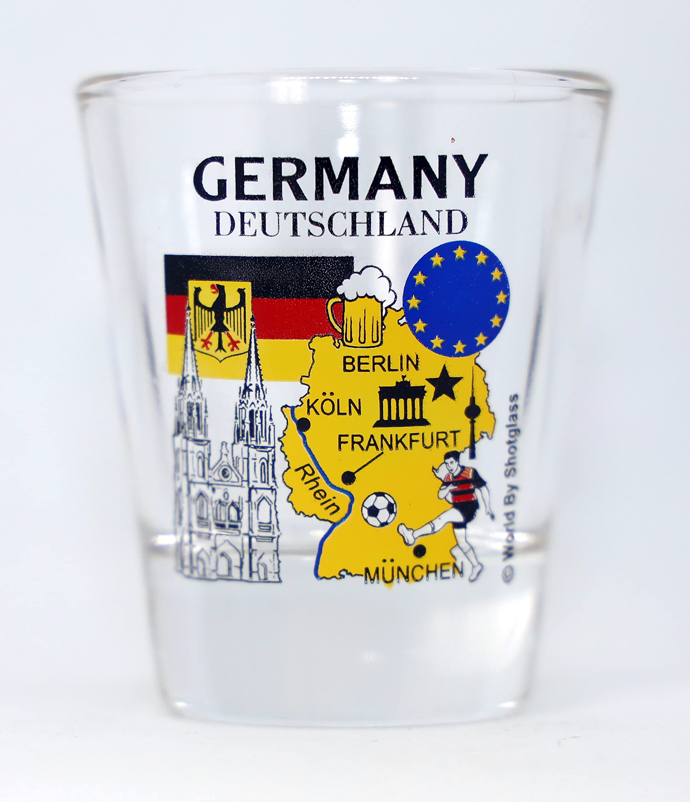 World By Shotglass Germany EU Series Landmarks and Icons Shot Glass