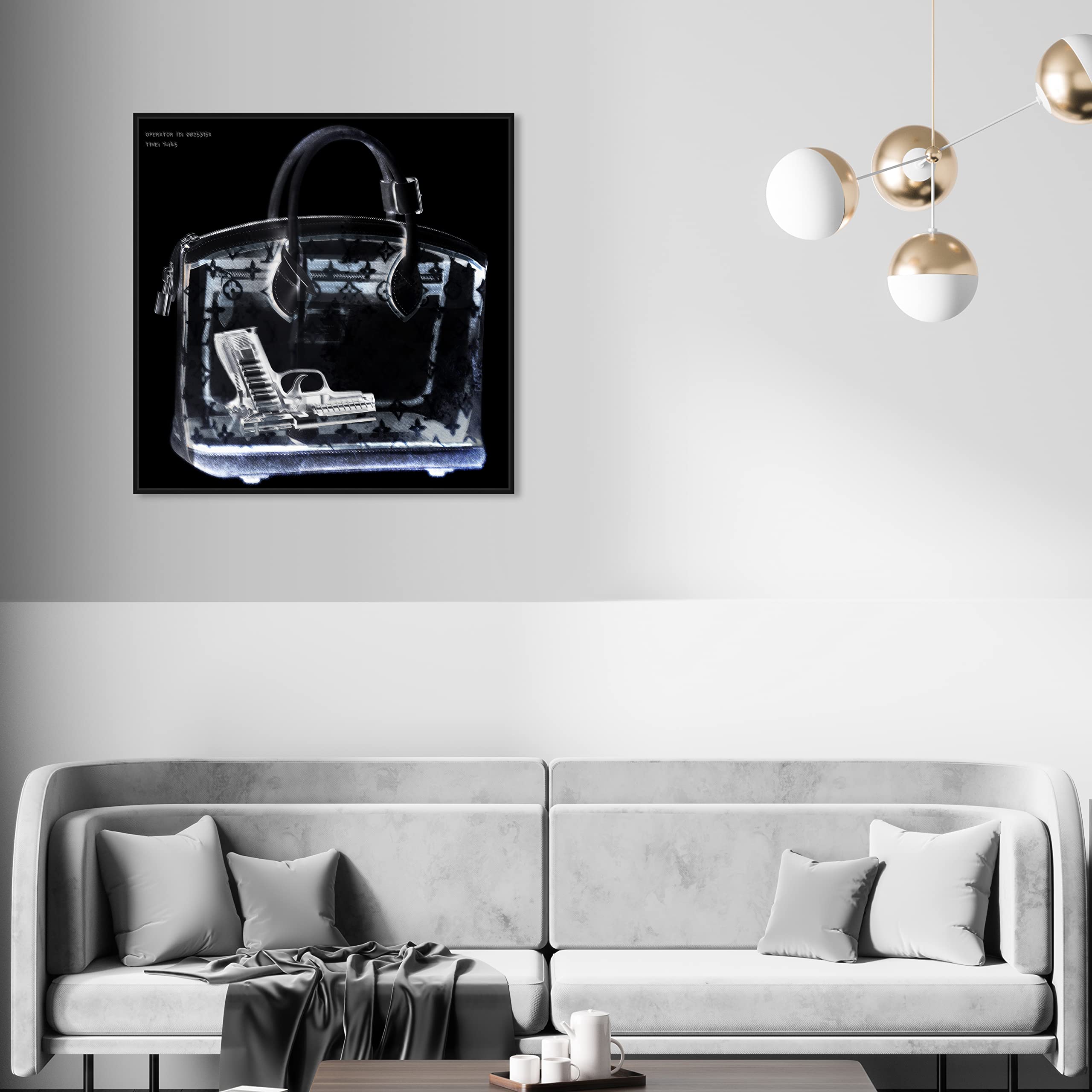 The Oliver Gal Artist Co. Fashion And Glam Wall Art Canvas Prints 'Couture X Ray' Handbags Home D  Cor, 30 In X 30 In, Black, Wh