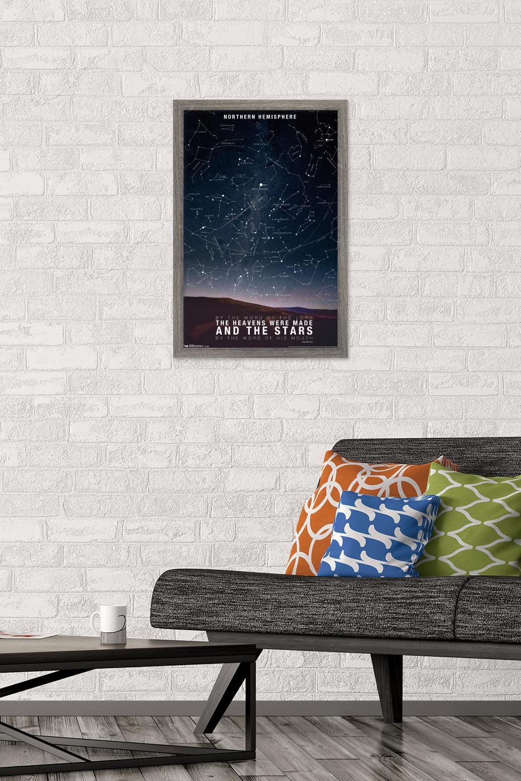 Trends International The Stars Wall Poster, 14.72'' X 22.37'', Barnwood Framed Version