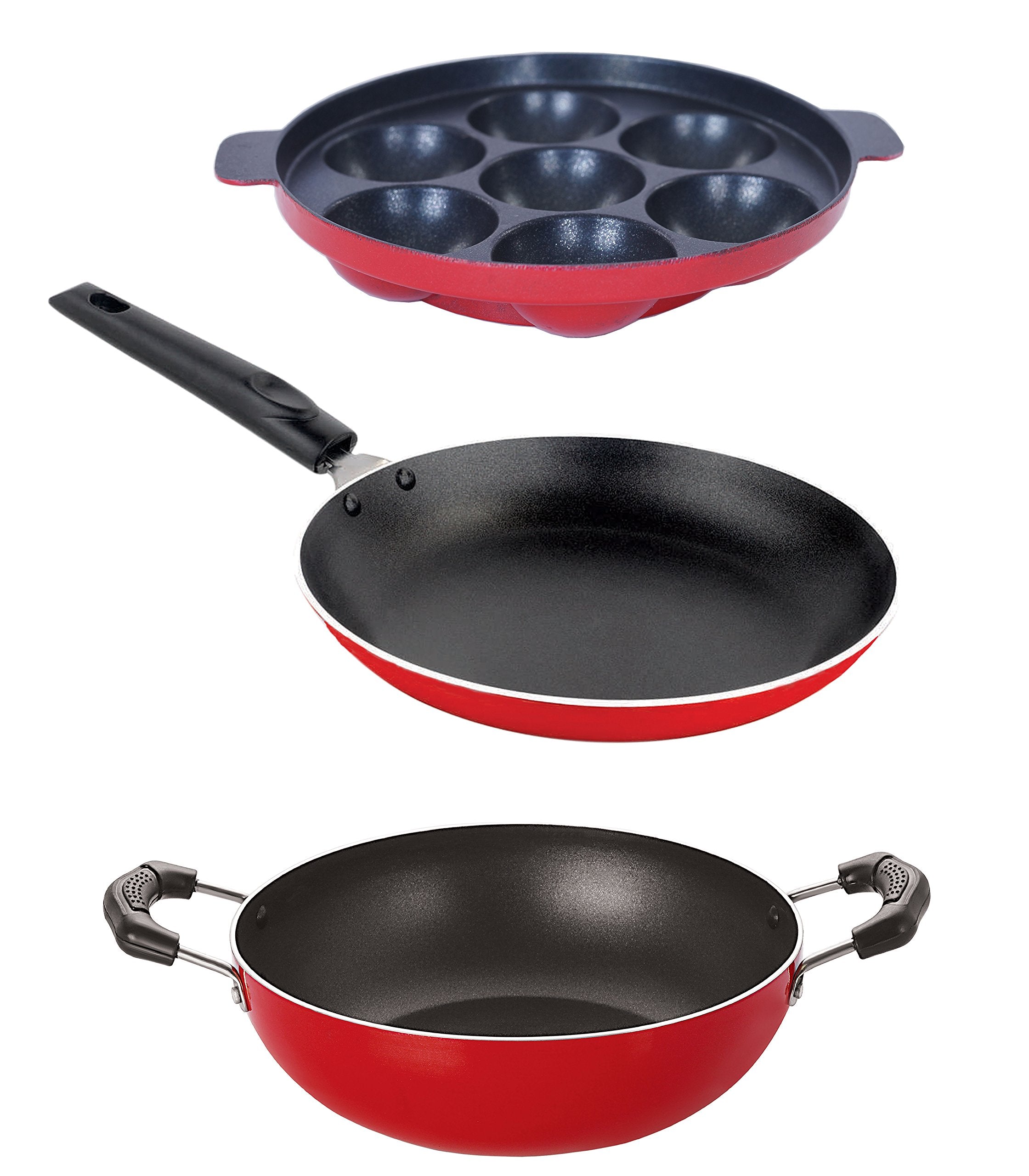 Nirlon Durable NonStick Aluminium Kitchenware Essential Combo Gift Set Offer With Bakelite Handle, 2.6Mm_Kd10_Tp_Ap(7)