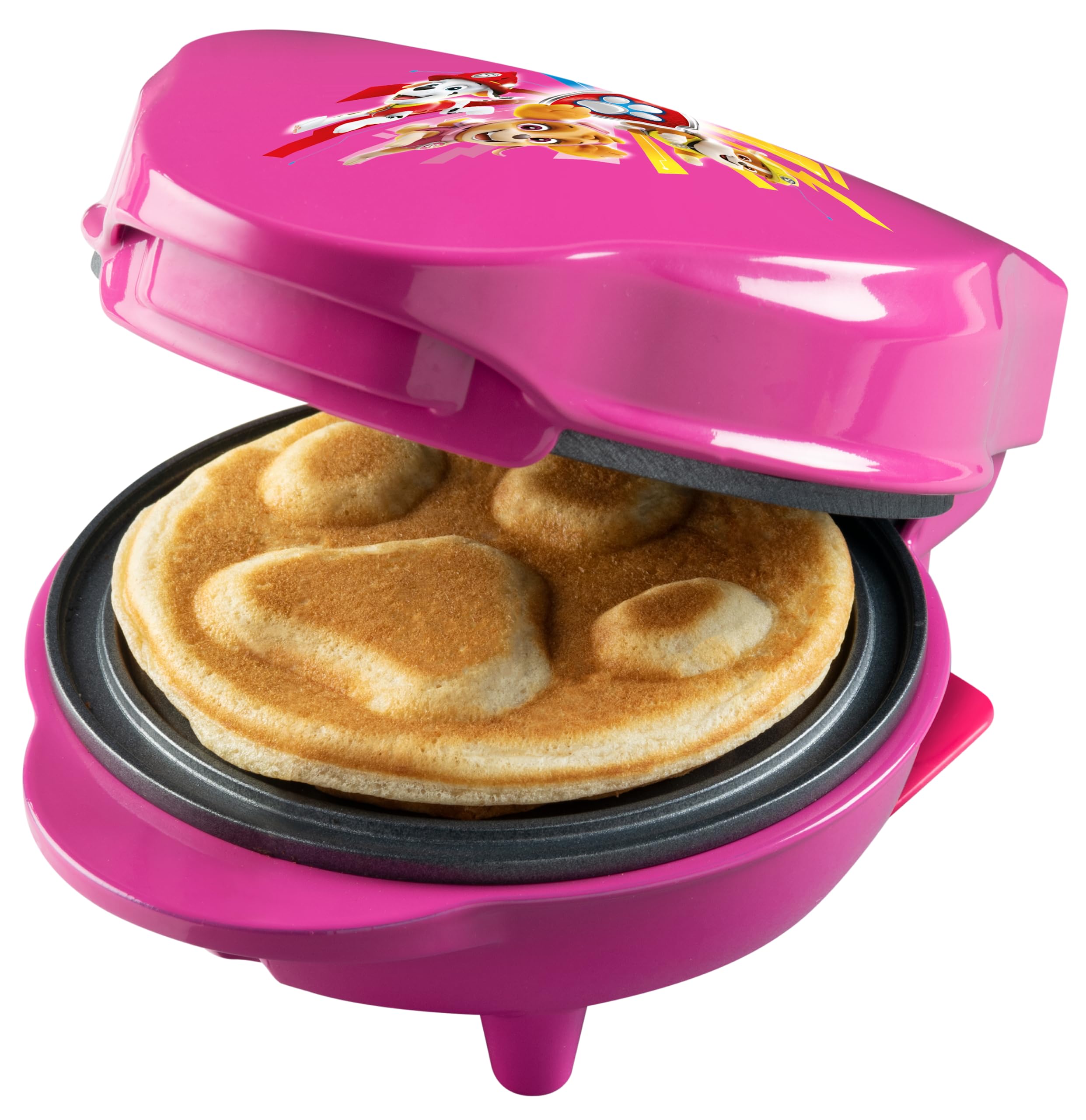 Bestron Paw Patrol waffle maker, mini waffle iron with unique Paw Patrol design, ideal for childrens birthdays, Easter and Chri