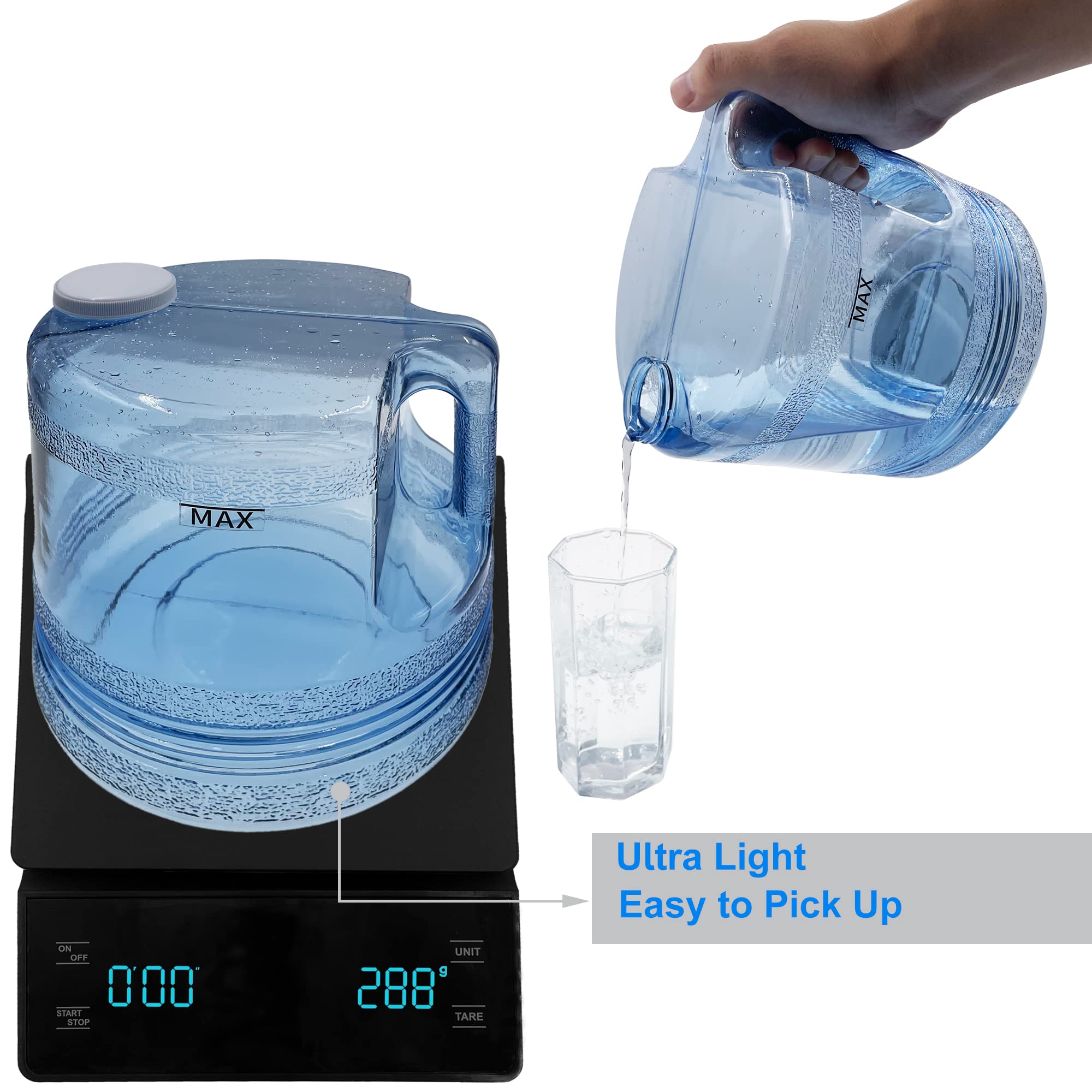 Xcivi 1 Gallon/ 4L Water Container For Distiller, Replacement Collection Bottle, Portable Plastic Gallon Pot Water Canteen, Comp