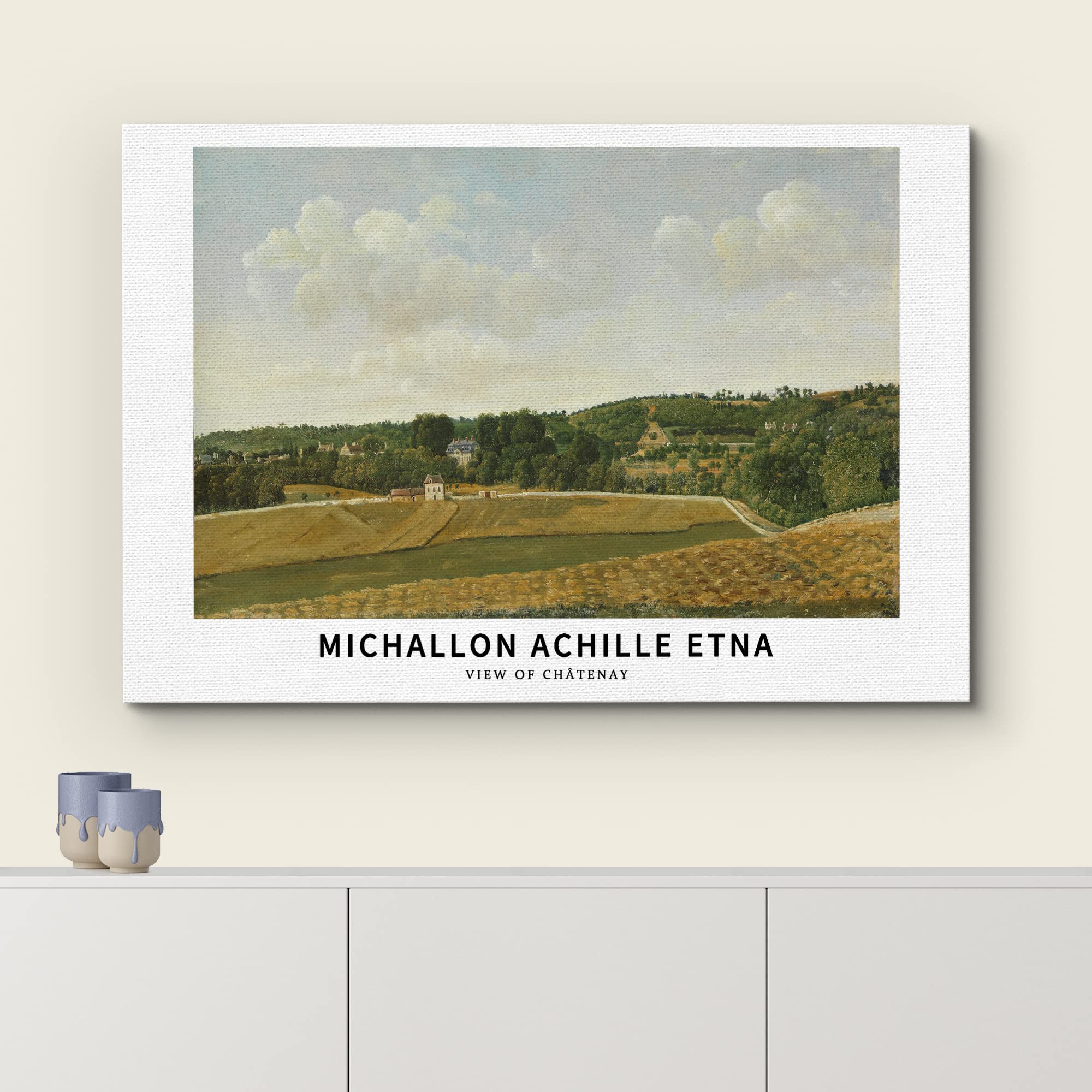 Wall26 Canvas Print Wall Art View Of Chatenay France By Michallon Etna Historic Classical Illustrations Fine Art Decorative Vint