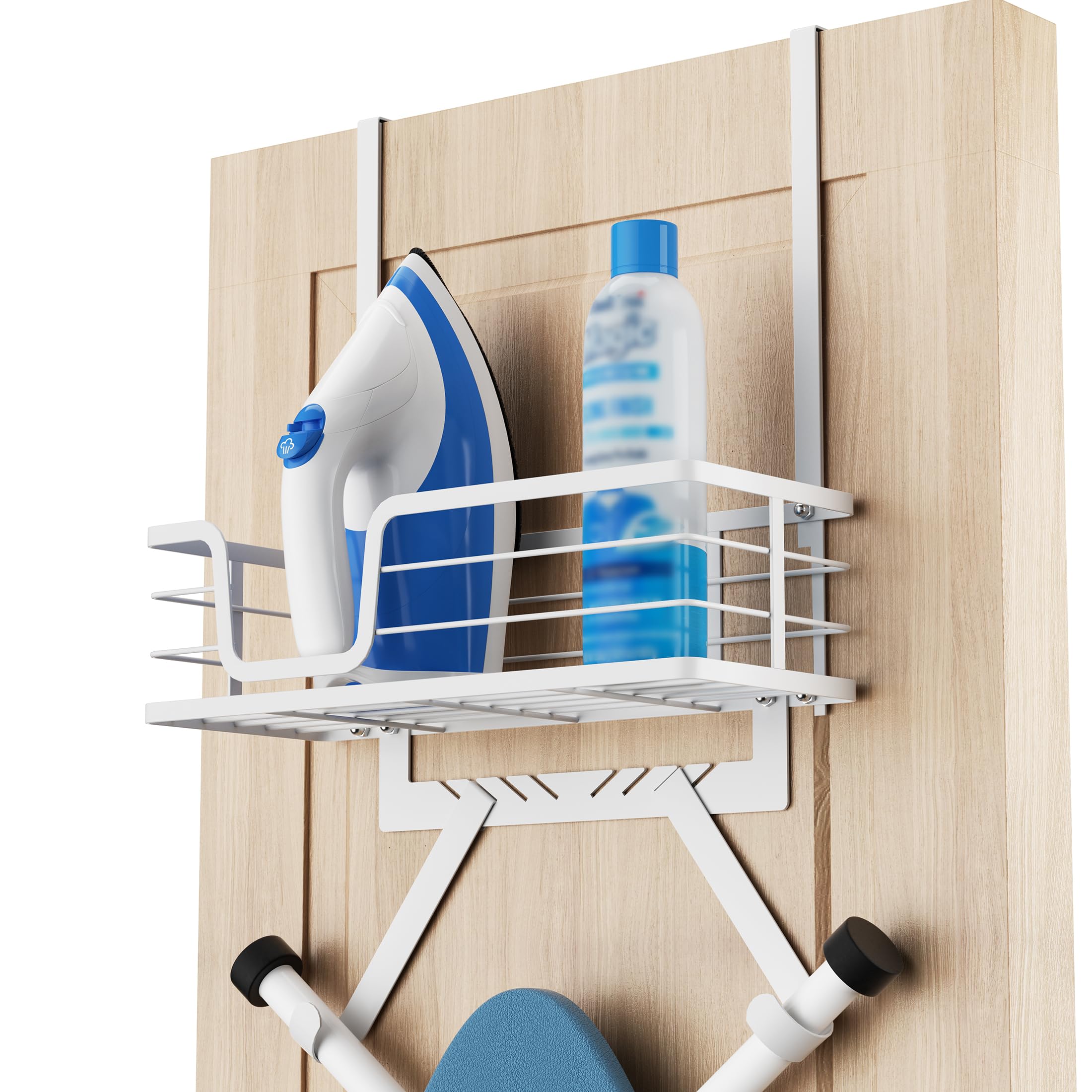 Kes Ironing Board Hanger, Over The Door Ironing Board Holder Door Mount With Storage Shelf Y And T Shaped Fits For 1 3/4 Doors W
