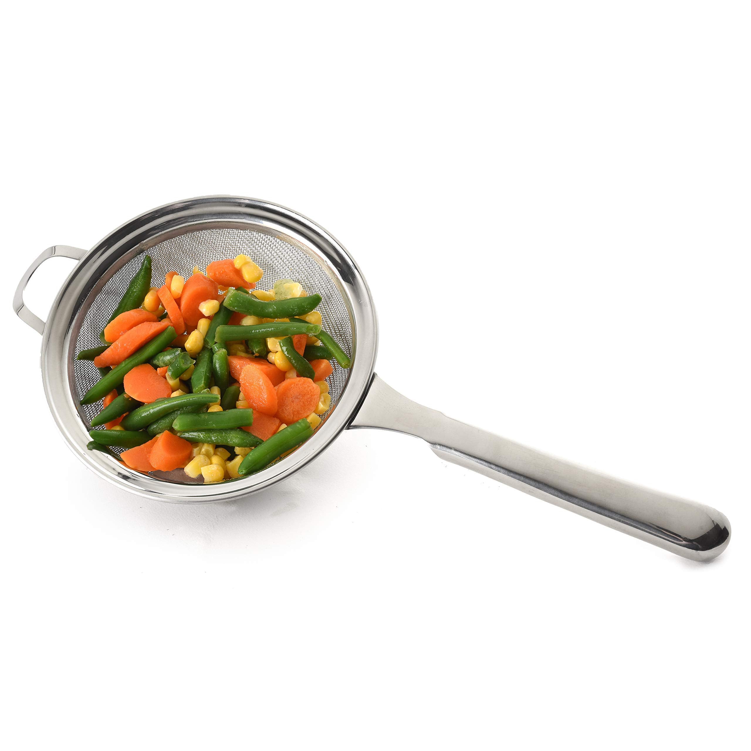 Norpro, 8'' Krona Stainless Steel Double Mesh Strainer, 8'', As Shown