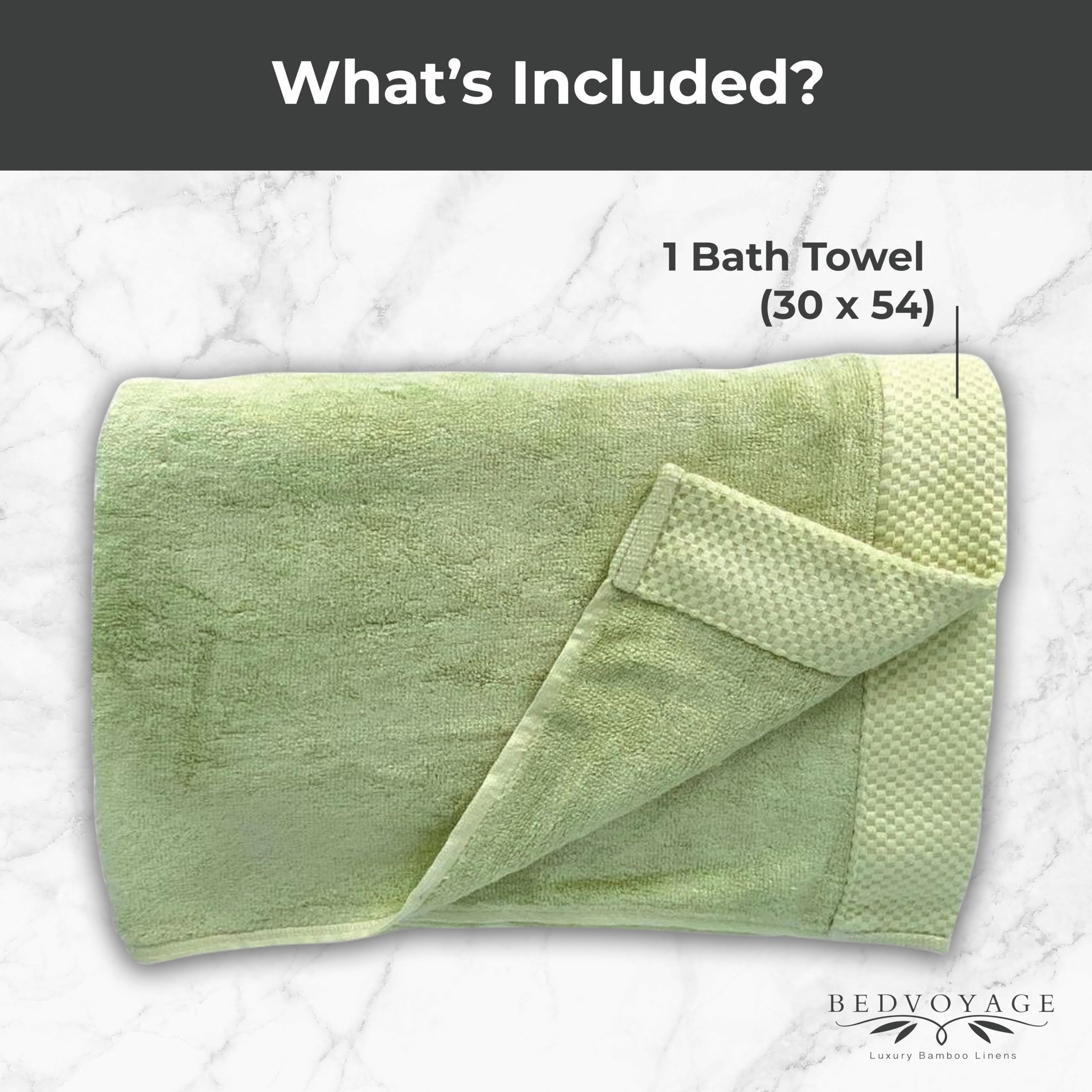 Bedvoyage Luxury Bath Towels, 600 Gsm, Ultra Soft Viscose Derived From Bamboo, Super Absorbent, Extra Large 30X54, Bath Size Tow