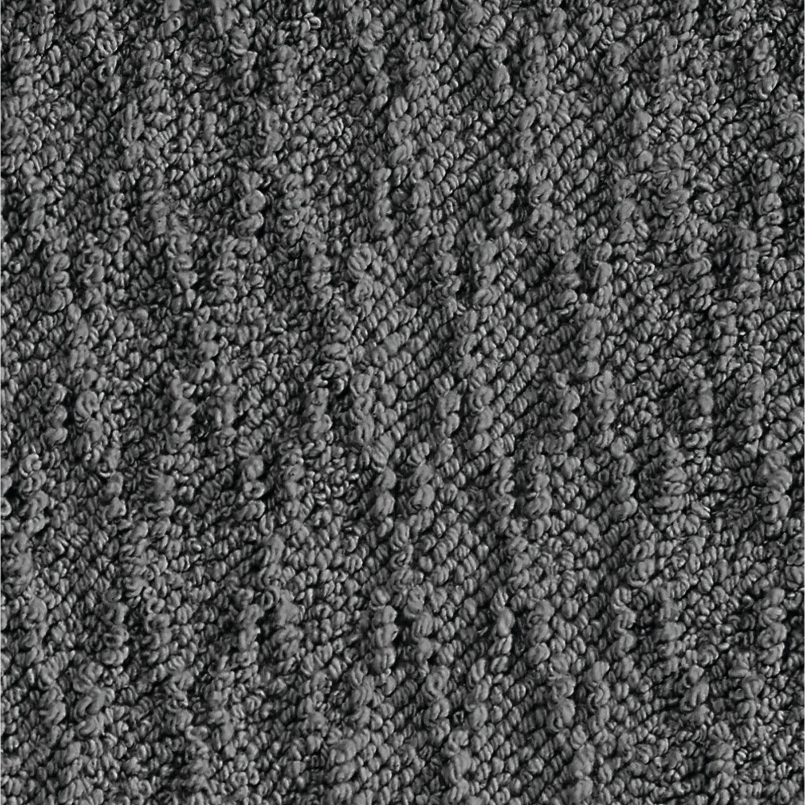mDesign Soft 100% Cotton Luxury Hotel-Style Rectangular Spa Mat Rug  Water Absorbent  Diamond Design for Bathroom Vanity  Bathtub/Shower  Machine Washable - Long Runner  60'' x 21'' - Charcoal Gray