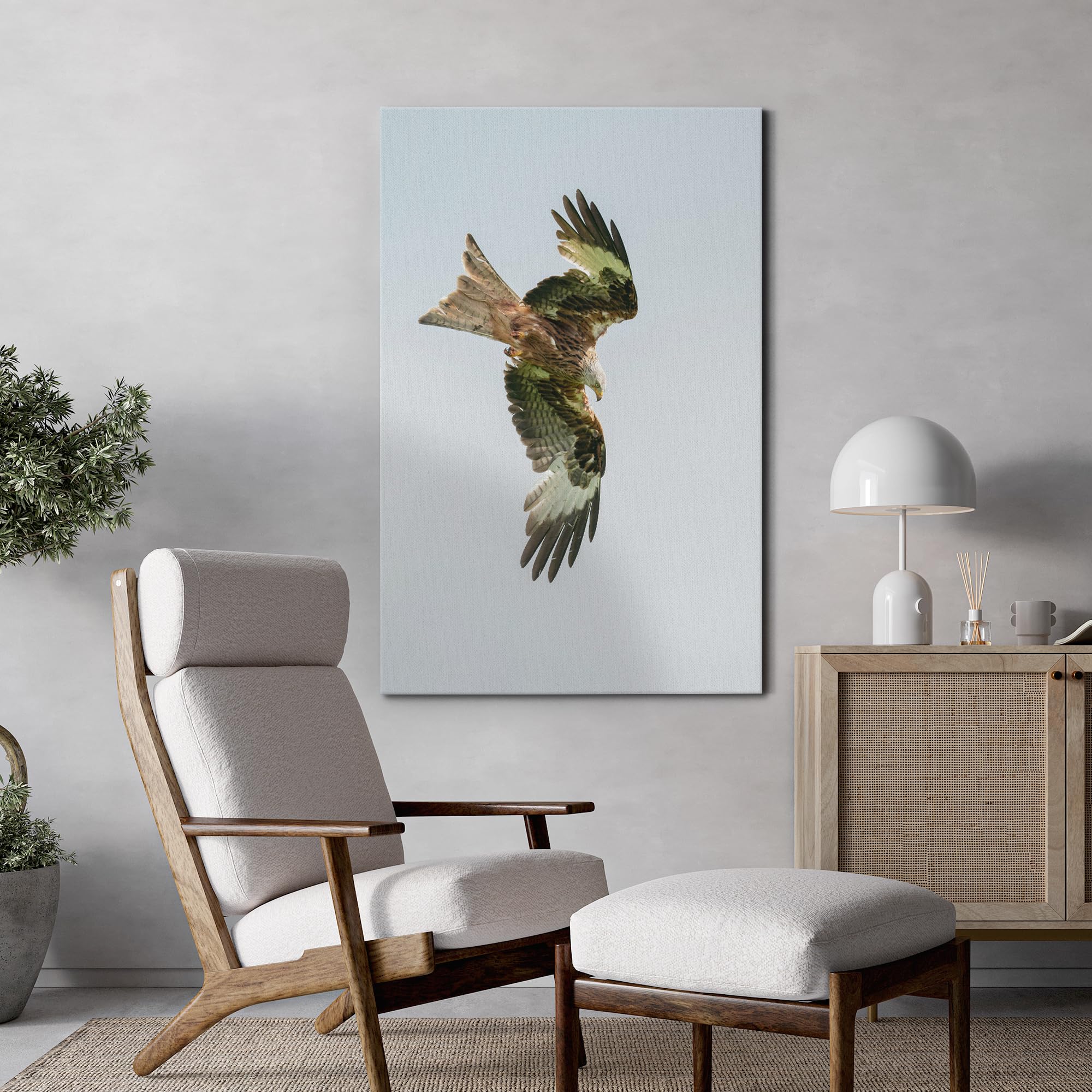 Wall26 Canvas Print Wall Art Majestic Eagle Mid-Flight Animals Photography Realism Rustic Scenic Landscape Wilderness Zen Colorf
