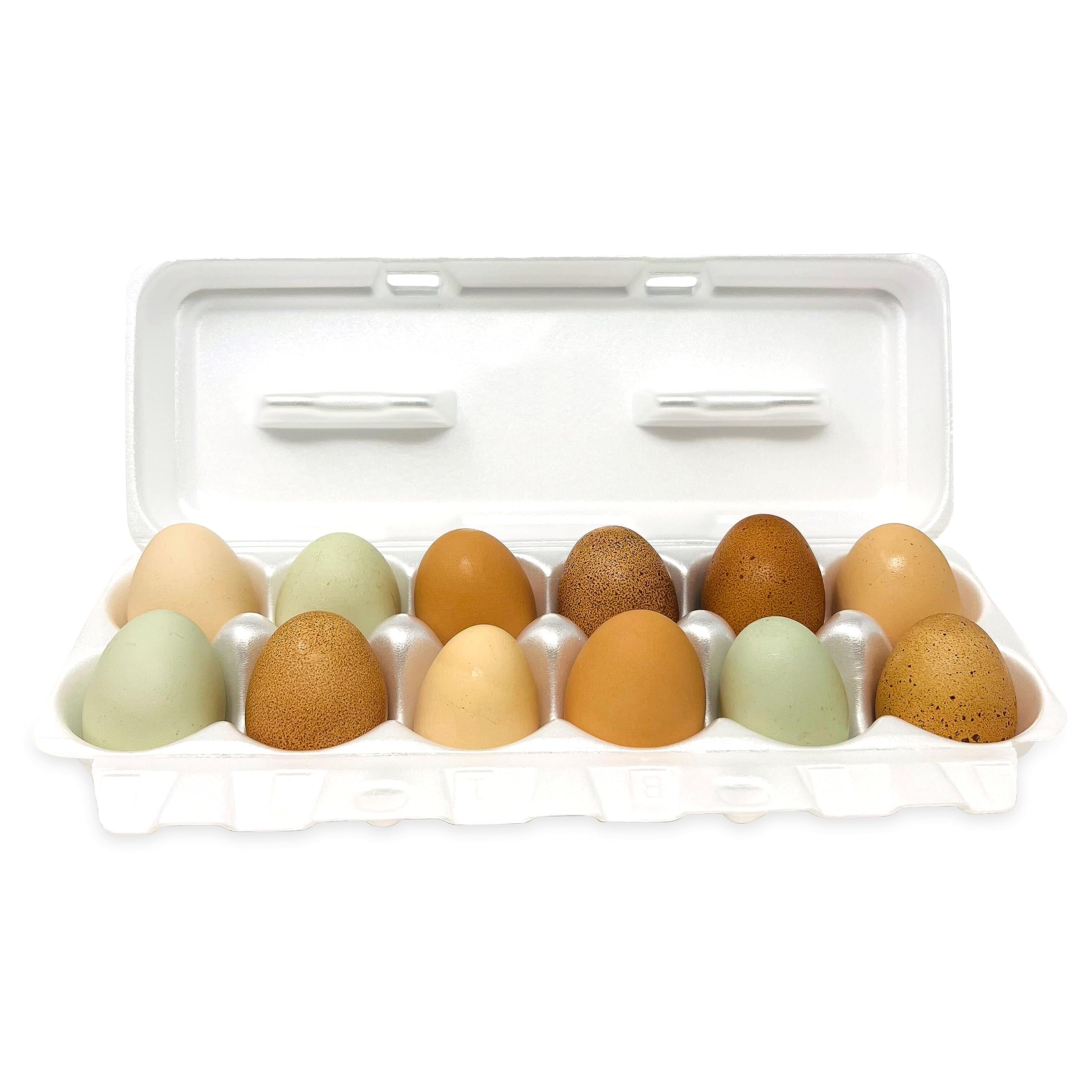 Pecking Order Foam Egg Cartons - White (12-Pack)