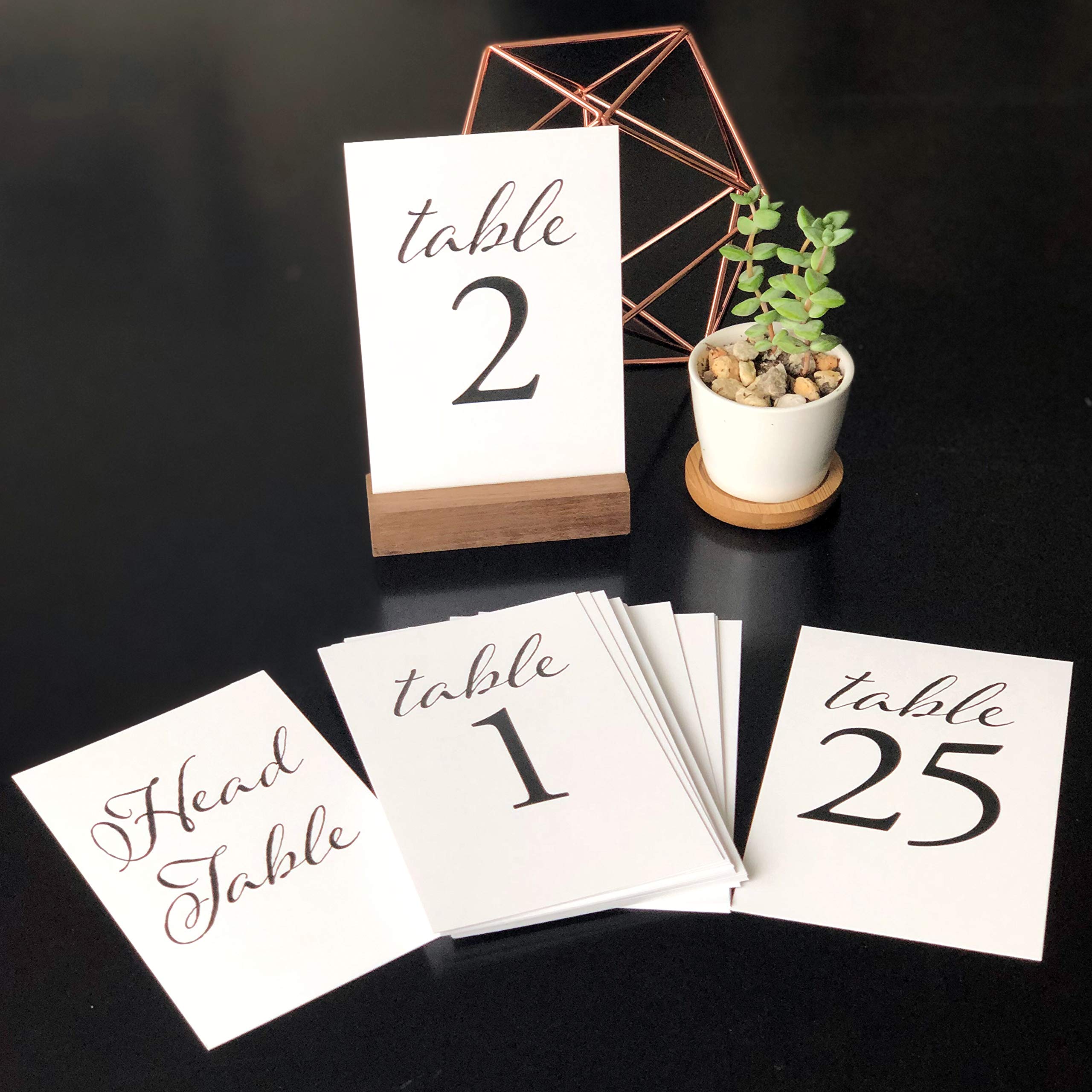 Up The Moment Black Wedding Table Numbers, 1-25, Centerpiece Decorations, Double Sided 4X6, Numbers 1-25 And Head Table Card Inc