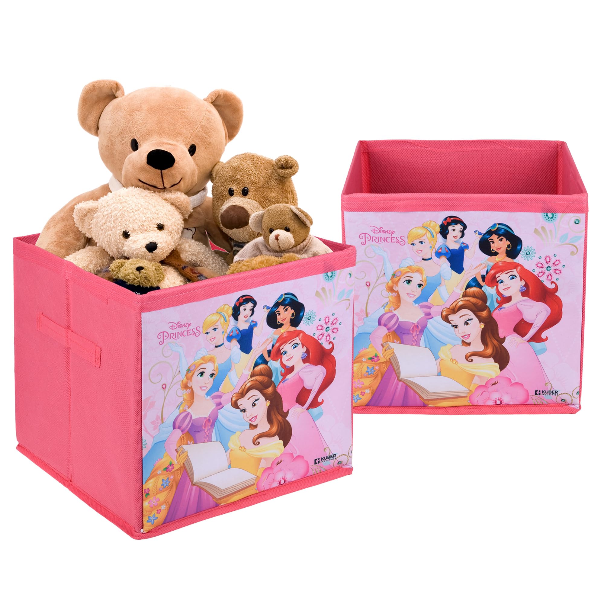 Kuber Industries Pack Of 2 Storage Box | Square Toy Storage Box | Wardrobe Organizer For ClothesBooksToys | Stationary Organiz