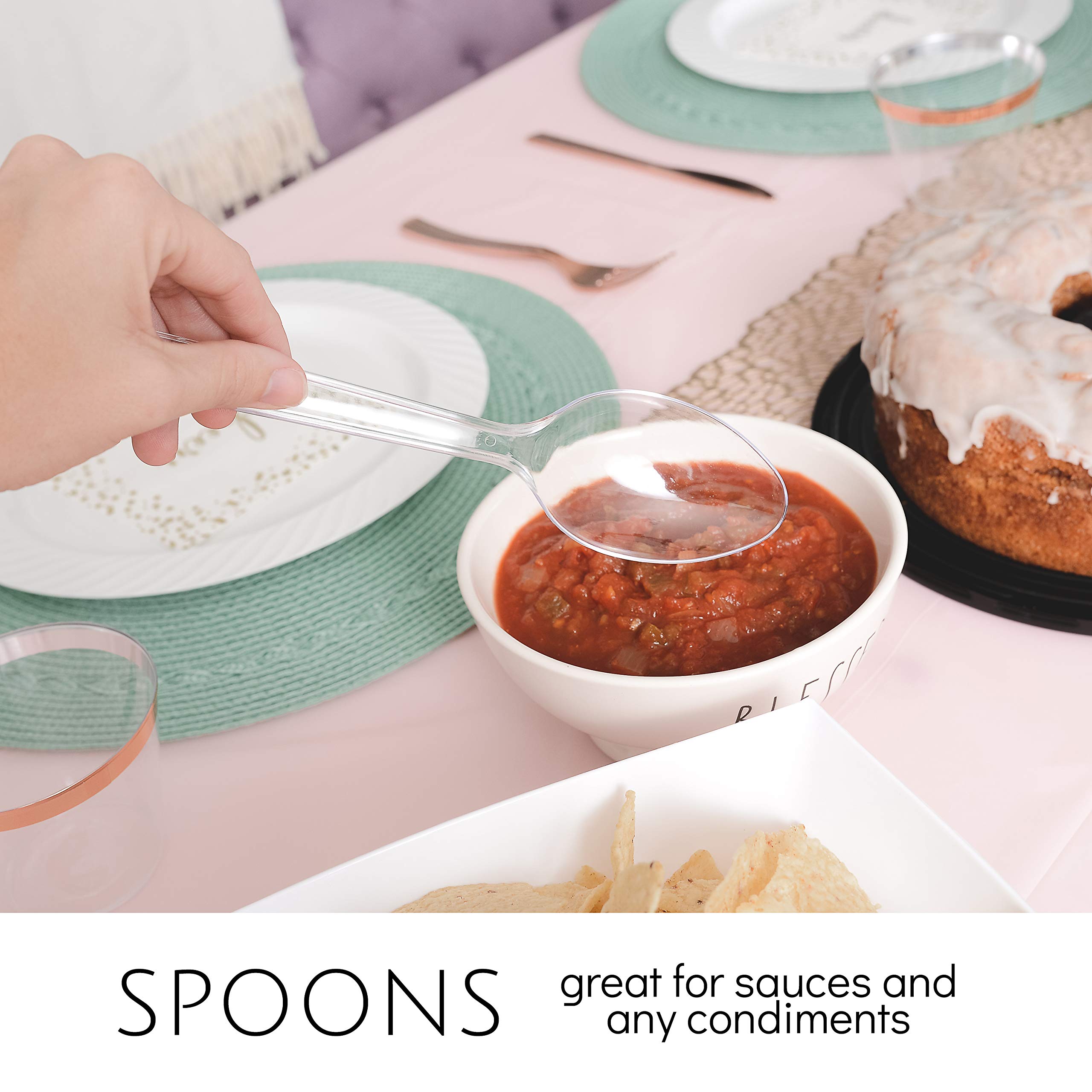 Plasticpro Clear Serving Utensils (24, Serving Utensils Set)