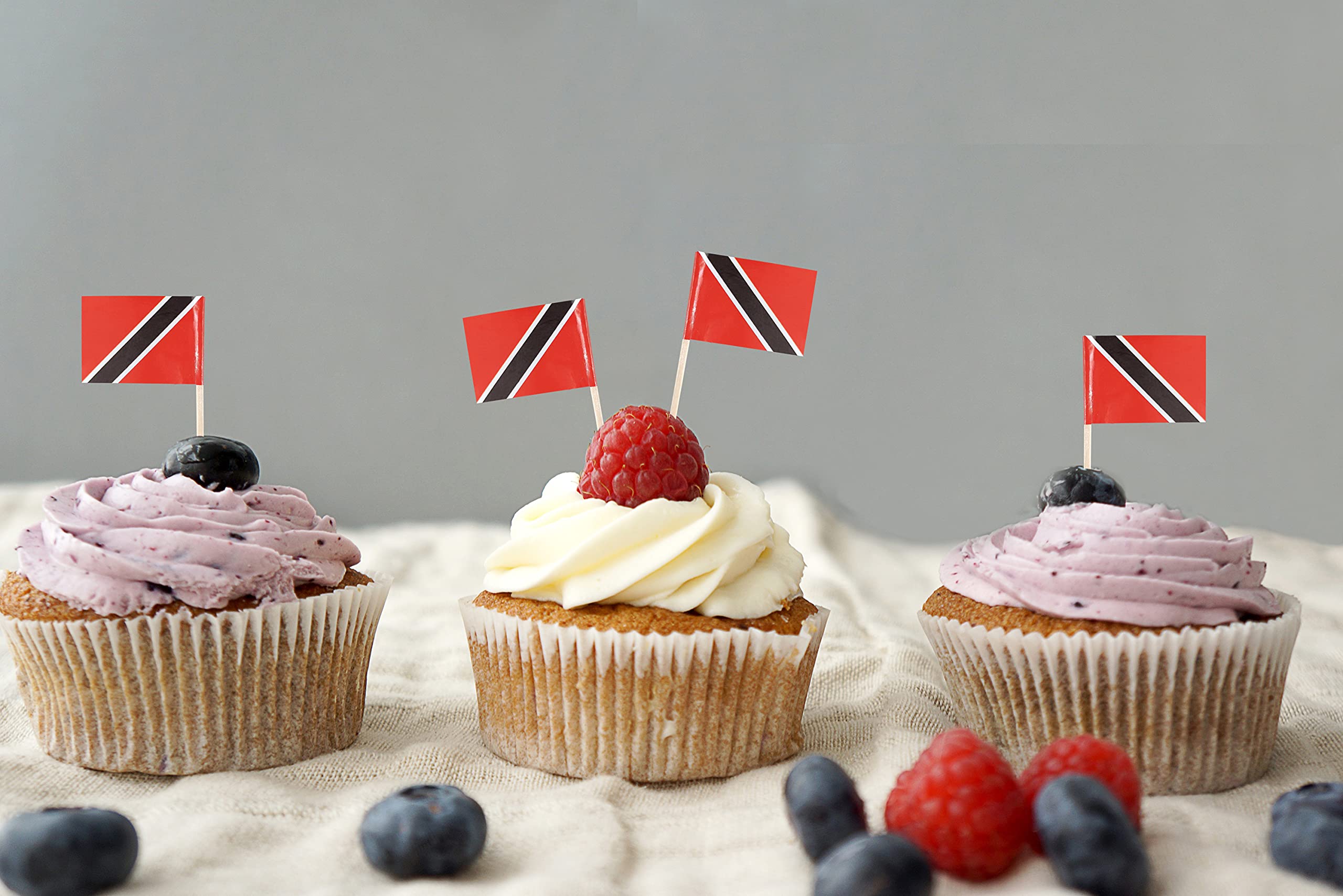 Jbcd Trinidad And Tobago Toothpick Flag Mini Small Cupcake Topper Flags, 100 Pcs