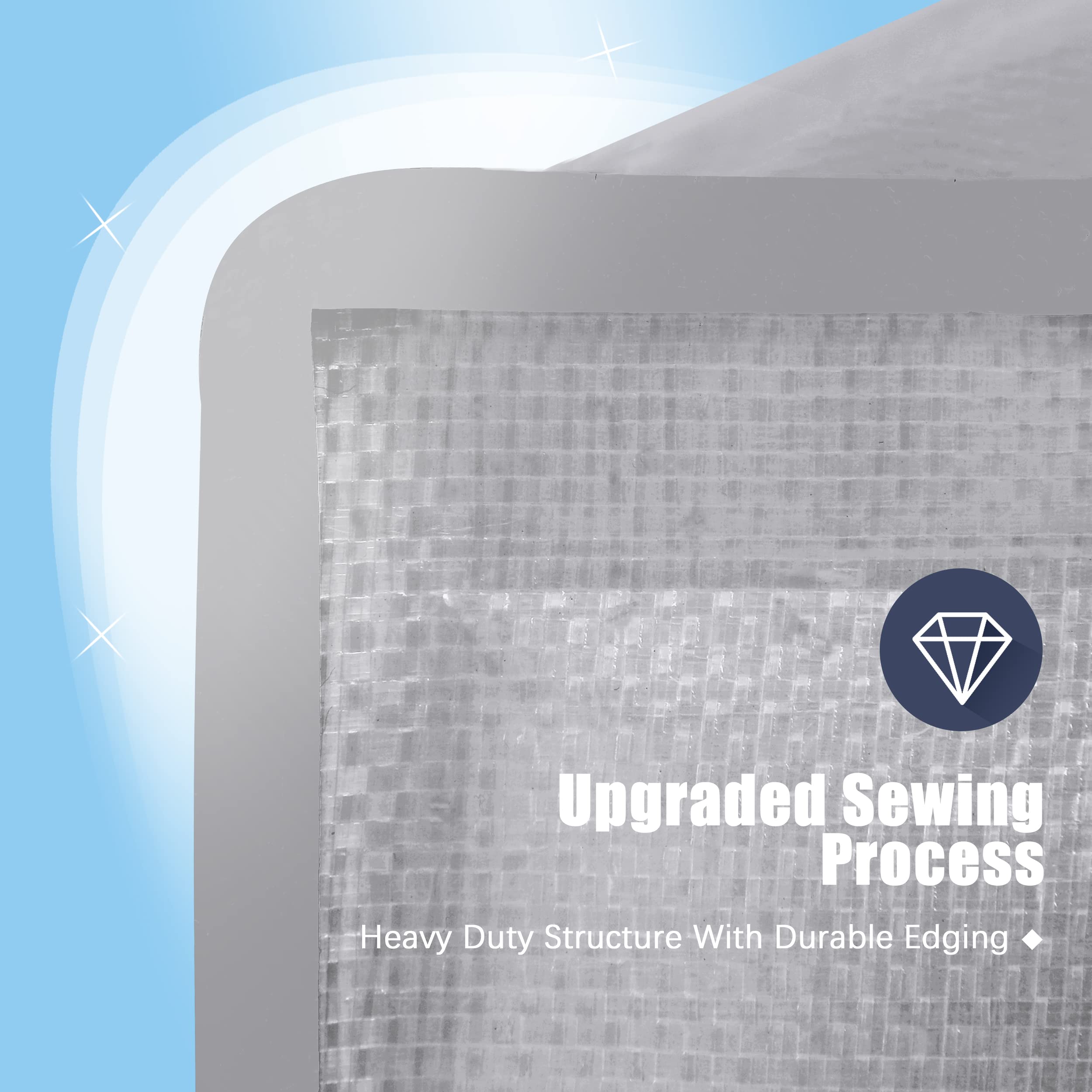 Homesure 12 Pack Large Strong Moving Bags With Zippers & Carrying Handles - Water-Resistant - Heavy Duty Storage Tote For Space