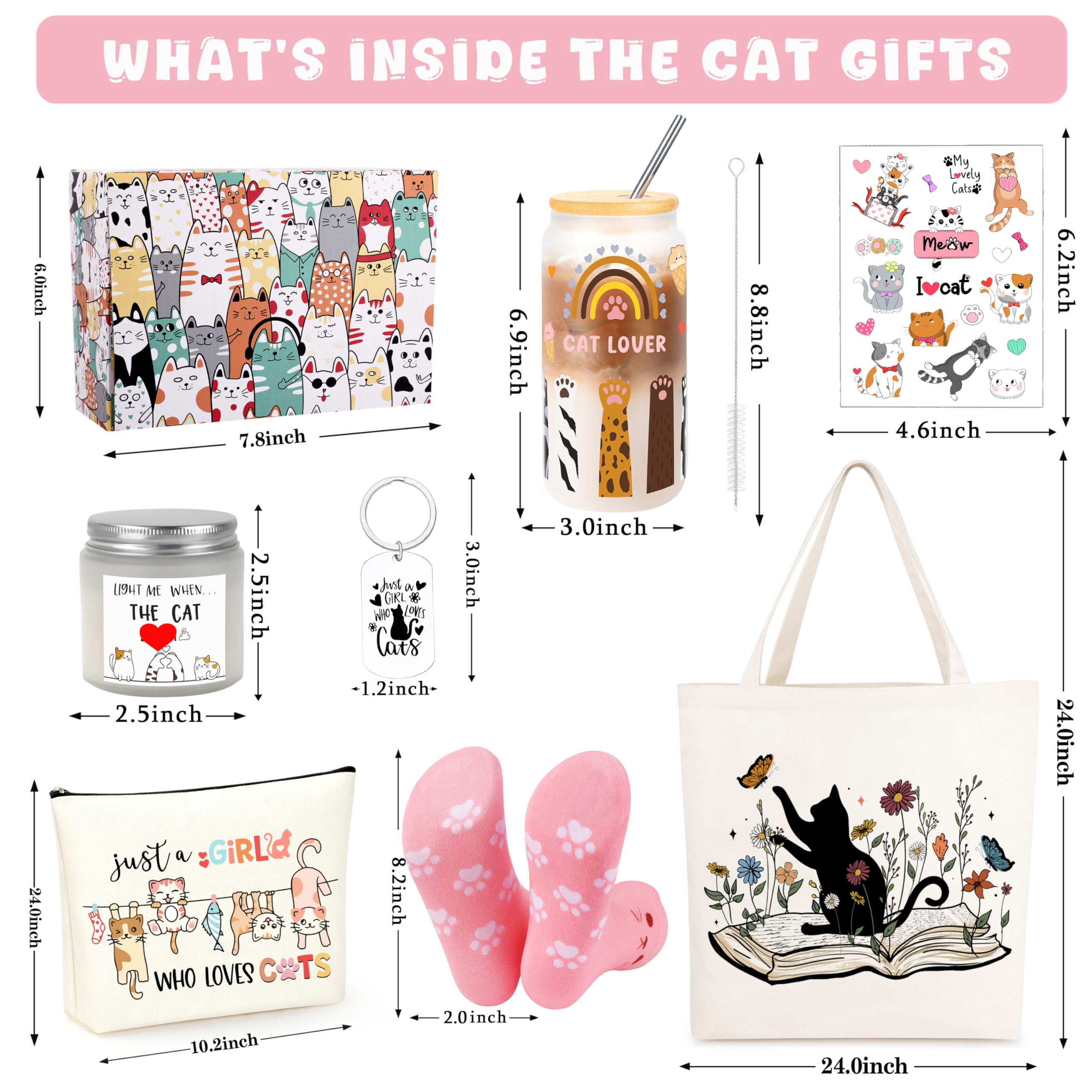 Cat Gifts for Women, Cat Lover Gifts for Women, Christmas Gift for Cats Lovers, Cats Themed Gift