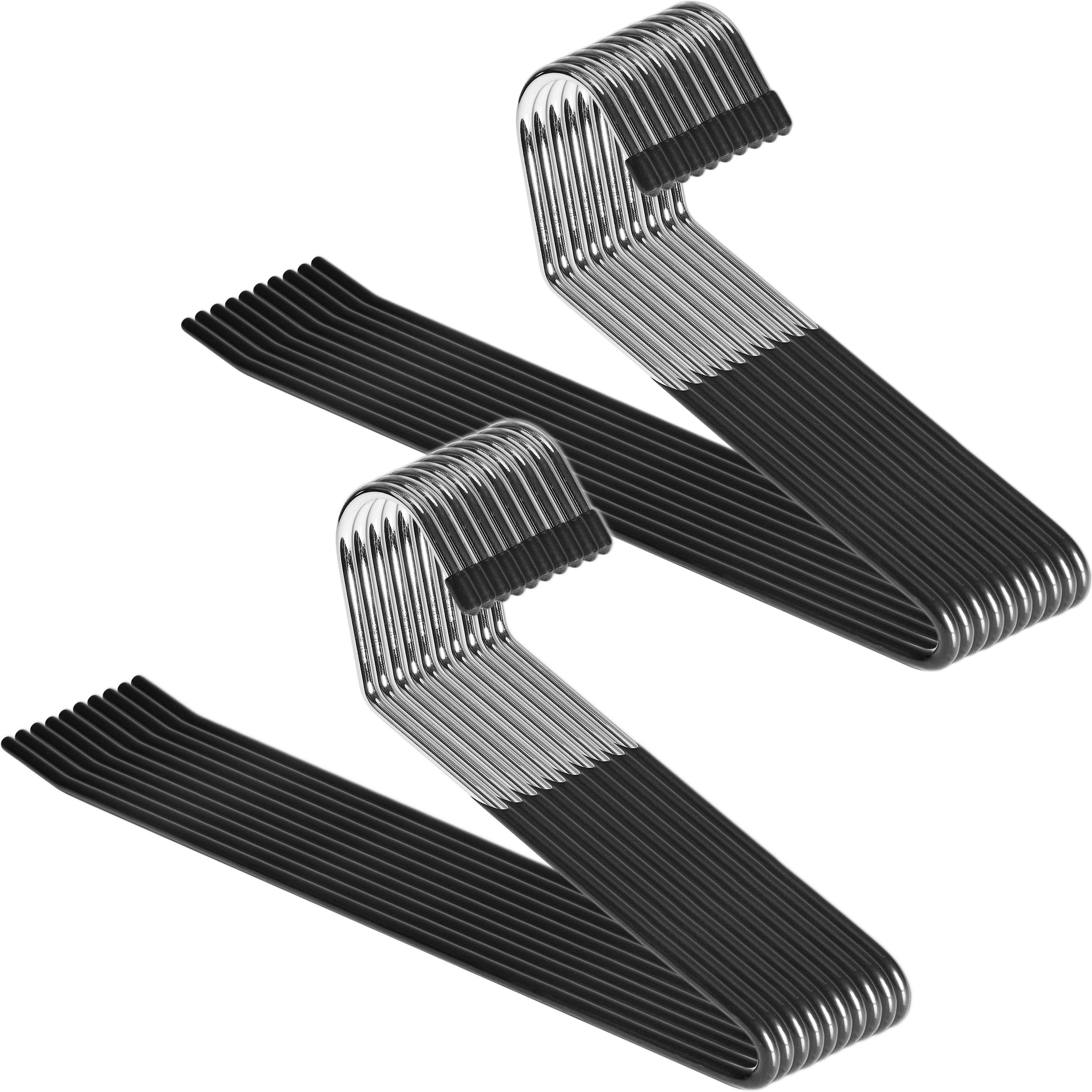 Zober Pants Hangers Non Slip - 20 Pack Open Ended Pants and Jean Hangers for Closet - Space Saving Clothes Hanger - Strong, Dura