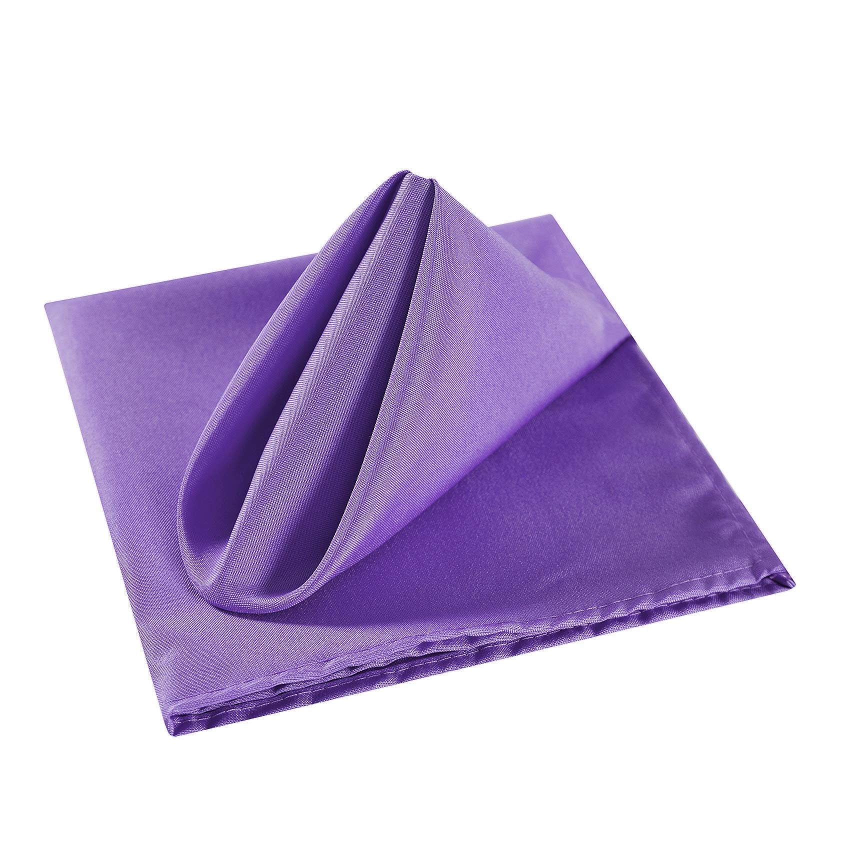 Cloth Napkins 20X20 Inch Washable Polyester Dinner Napkins Soft Table Napkins For Wedding Party Dining Banquet(Purple,25Pcs)