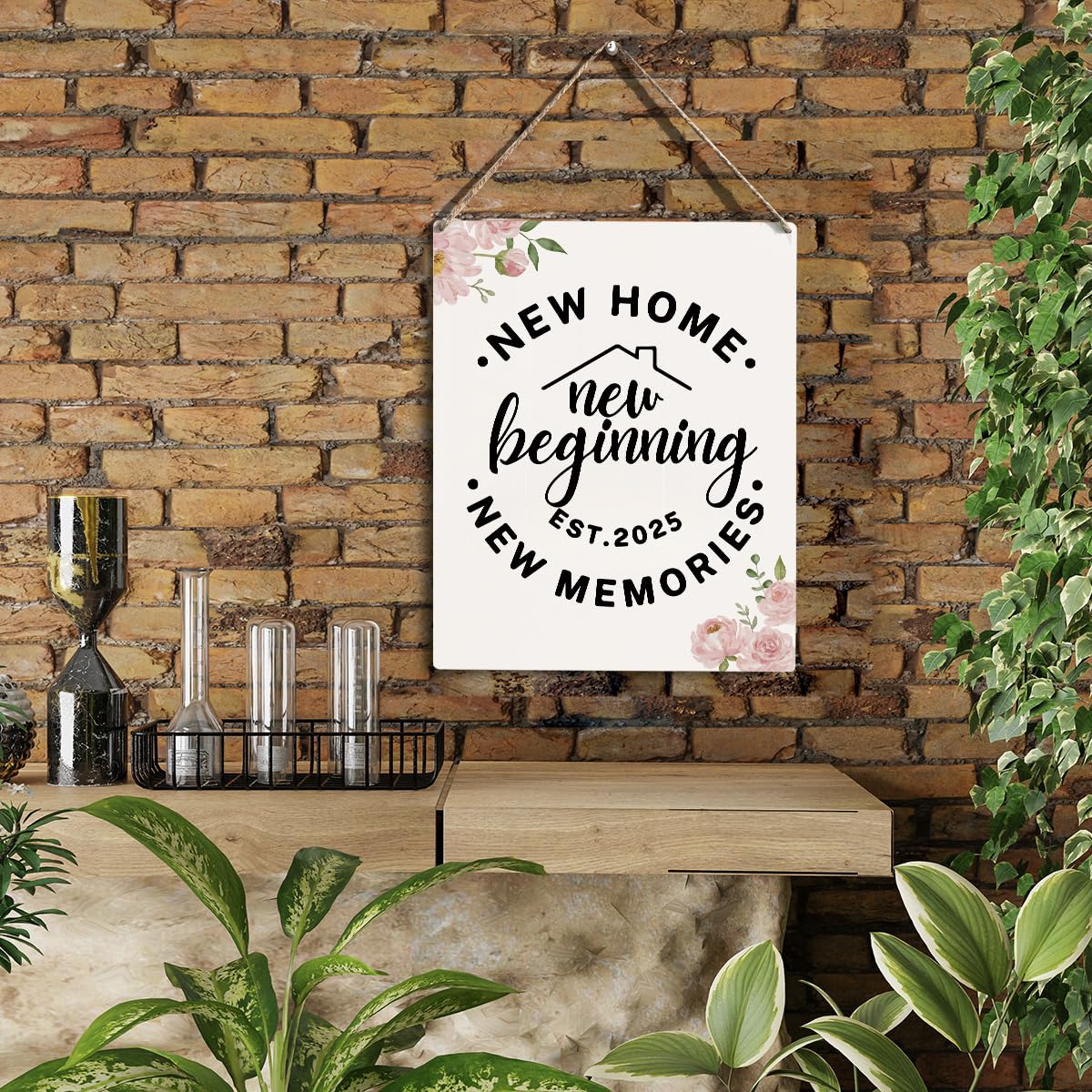YCYD House Warming Gifts - Best Housewarming Gifts 2025, Home Sweet Home Sign, Funny New Home New Memories Ideas Home Decor Rust