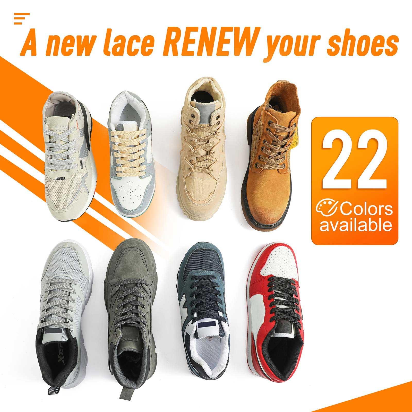Vsudo Upgrade 28 Double Layer Weave Flat Shoelaces, 516 Wide Flat Shoe Laces For Adults  Kids Sneakers Or Athletic Shoes 1Pair-D