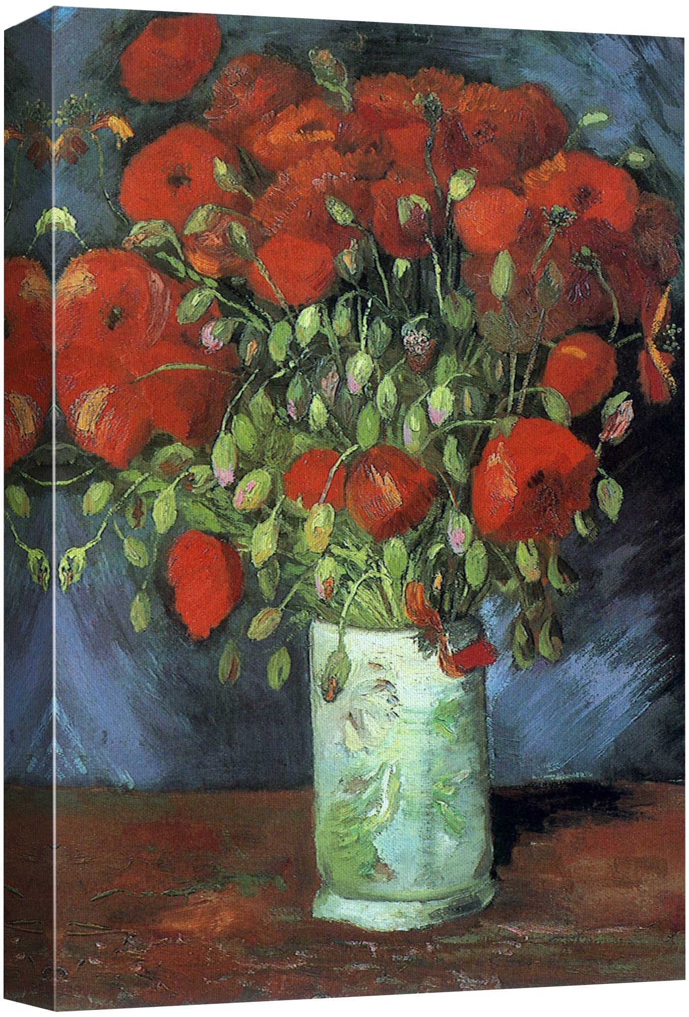 Wall26 Canvas Print Wall Art Vase With Red Poppy Flowers By Vincent Van Gogh Classic Historic Illustrations Fine Art Decorative