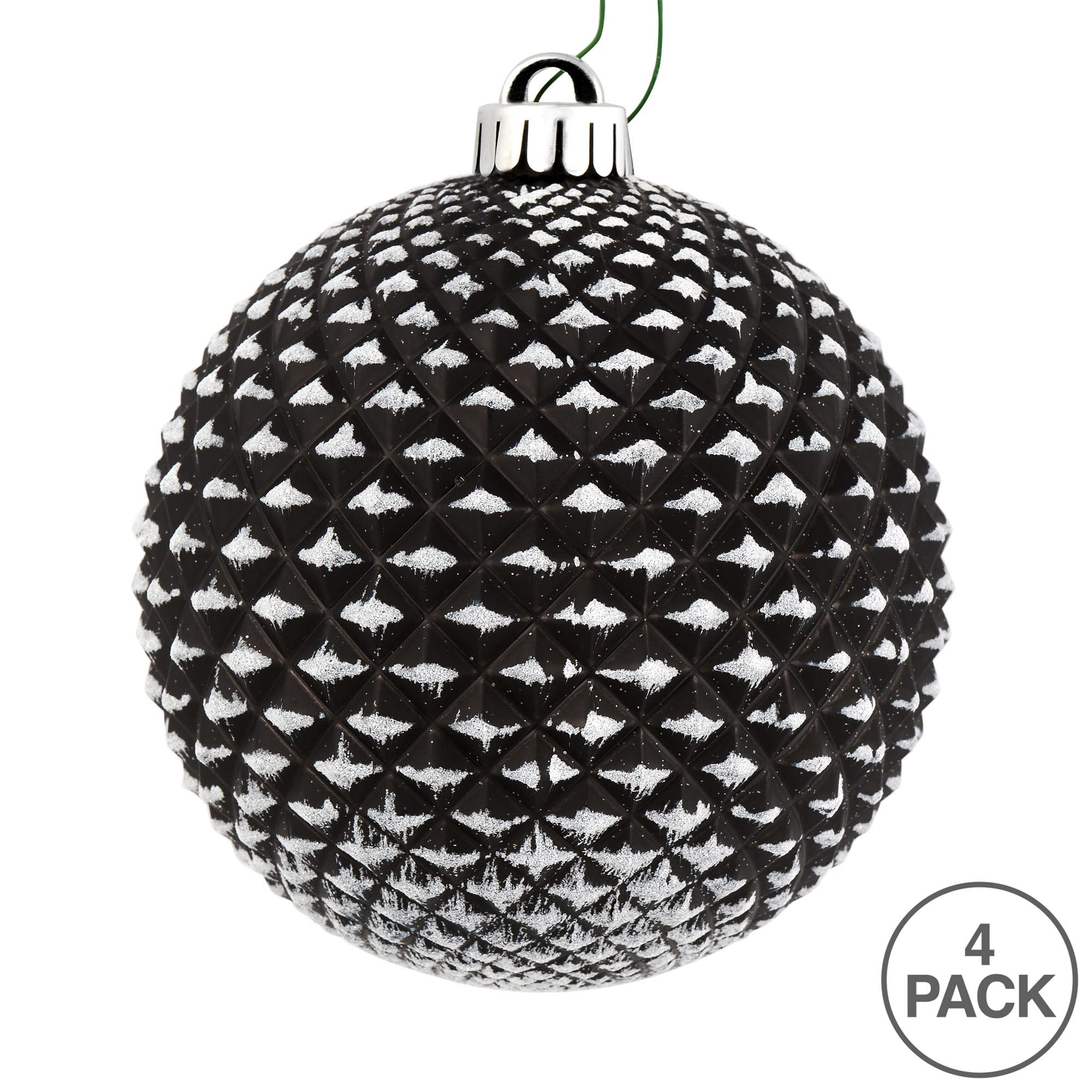 Vickerman 6 Rose Gold Durian Glitter Ball Ornament, 4 per Bag