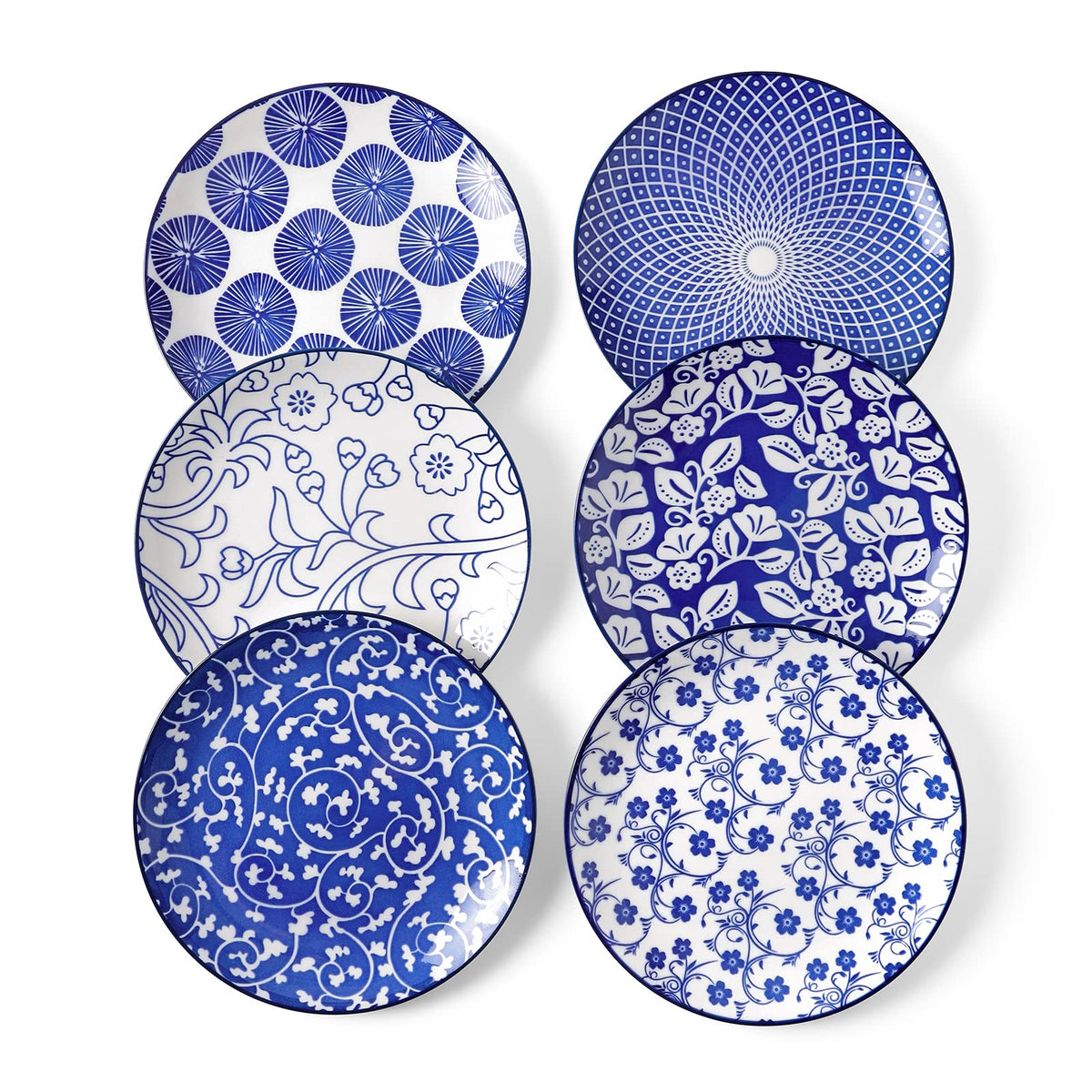 Selamica Ceramic Dessert Plates Set Of 6, Small Salad Plates 6 Inch Appetizer Plates For Kitchen, Mini Dinner Plates For Cake Sn