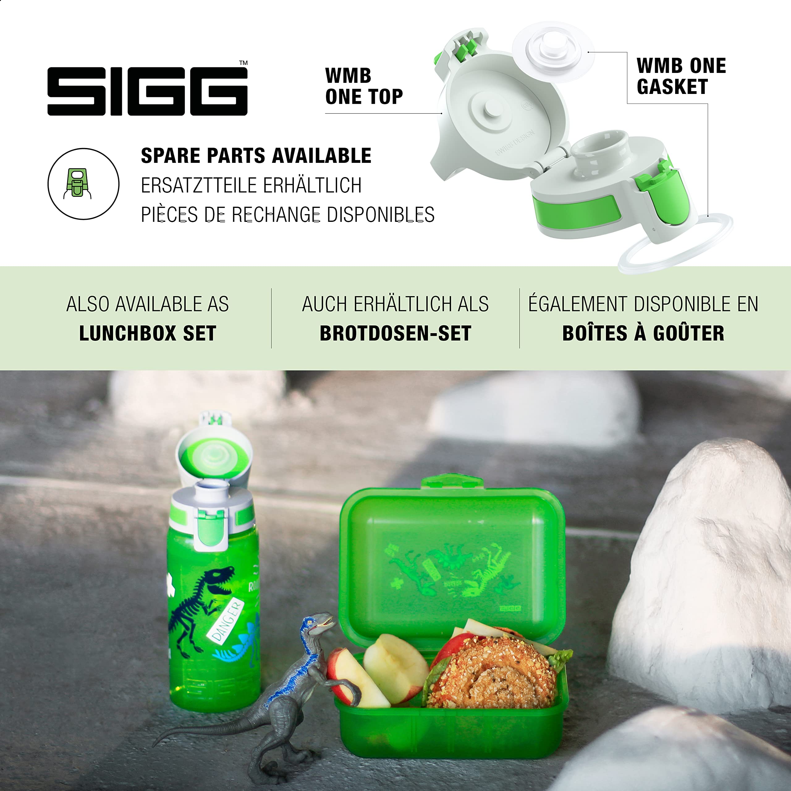 Sigg - Kids Water Bottle - Viva One Jurassica - Suitable For Carbonated Beverages - Leakproof - Dishwasher Safe - Bpa Free - Spo