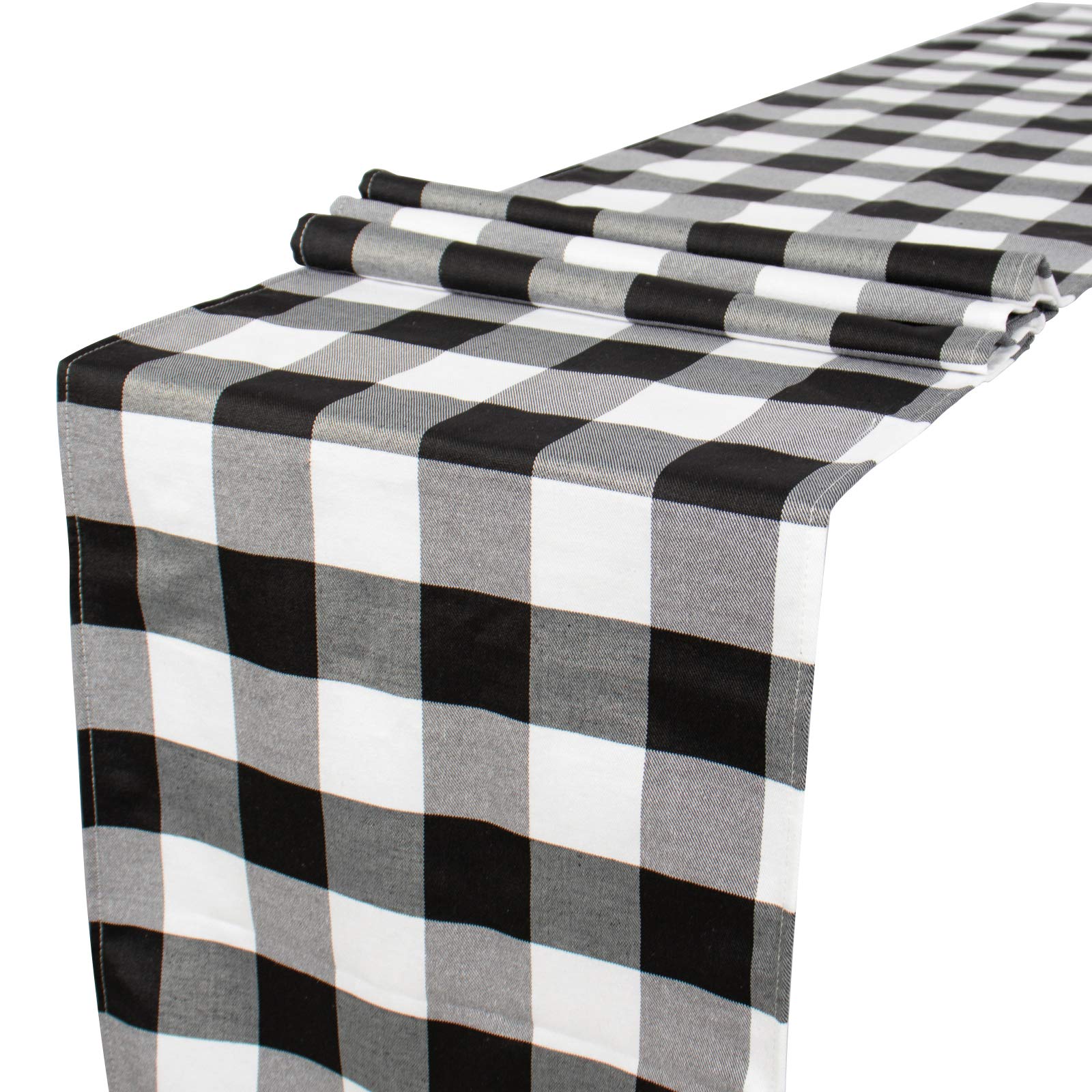 Buffalo Plaid Table Runner 13 ' 'X72 ' ' Black And White Check Christmas Table Runner Gingham Table Runner For Family Dinner Out