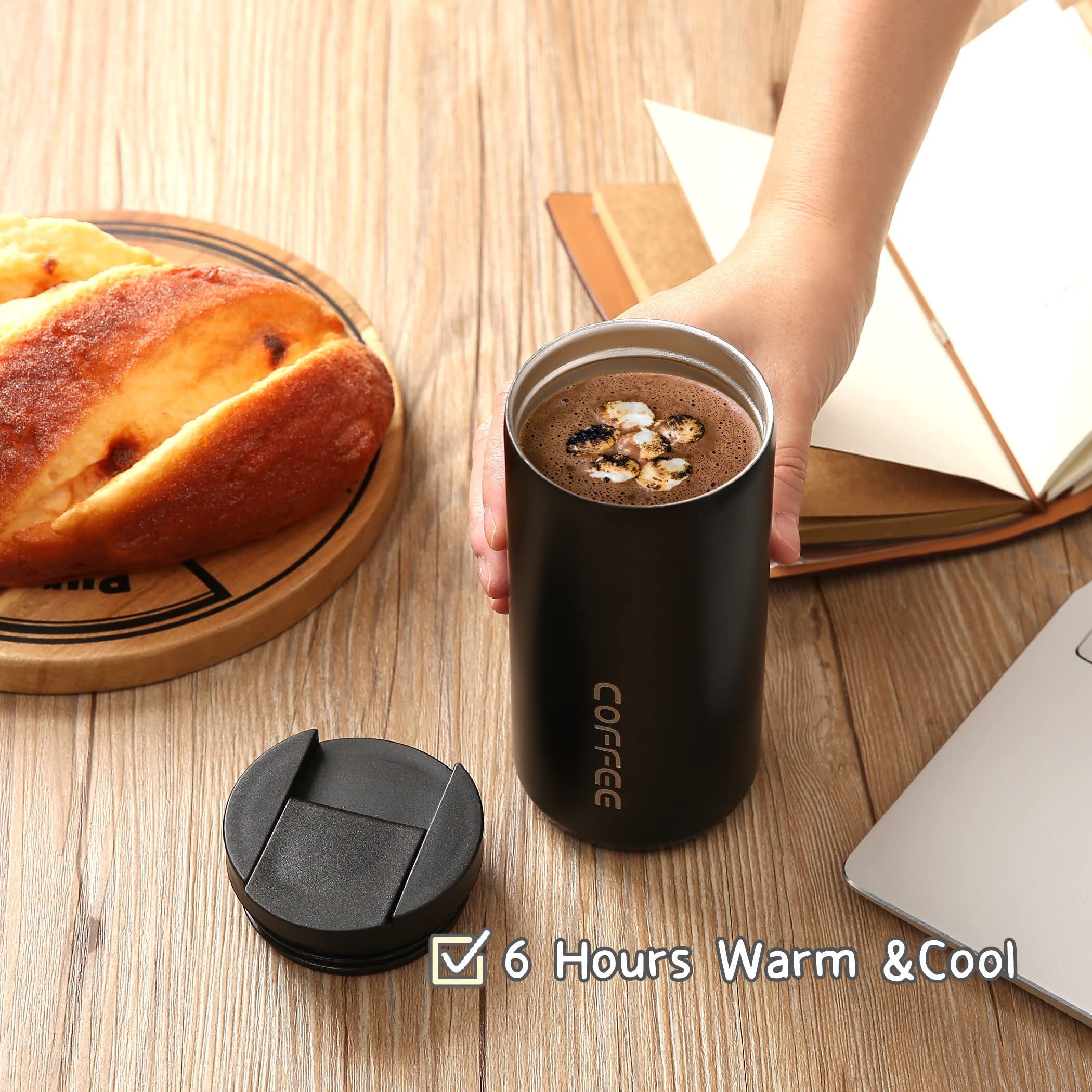 Wulisan Travel Mug Coffee Hot Travel Mug Vacuum Insulated Coffee Mug With Leak Proof Screw Lid Coffee Cup Keep Warm Or Cold For