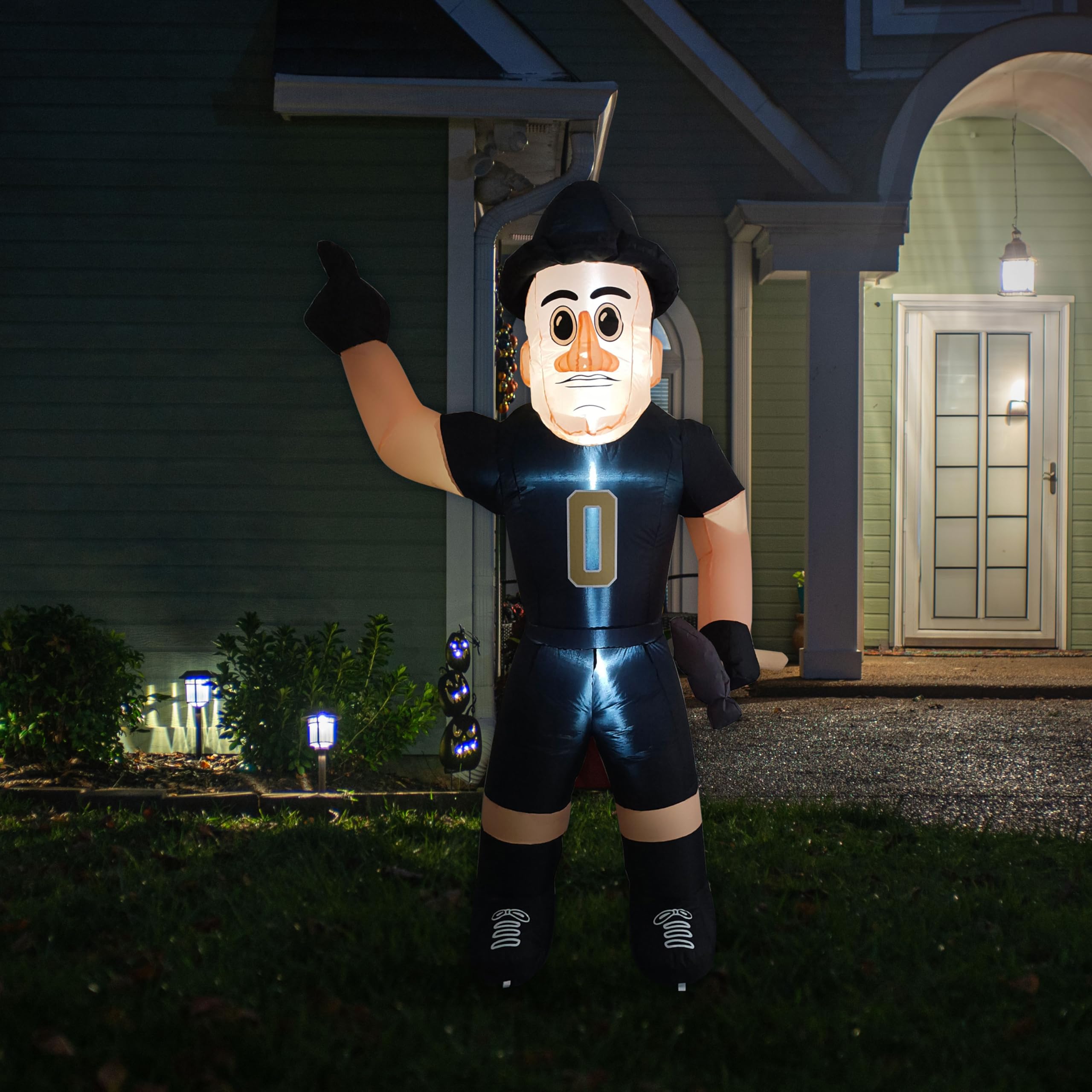Logo Brands NCAA Purdue Boilermakers 7ft Inflatable Yard Mascot - Easy Inflation with 12V Blower, LED Lights for Indoor/Outdoor