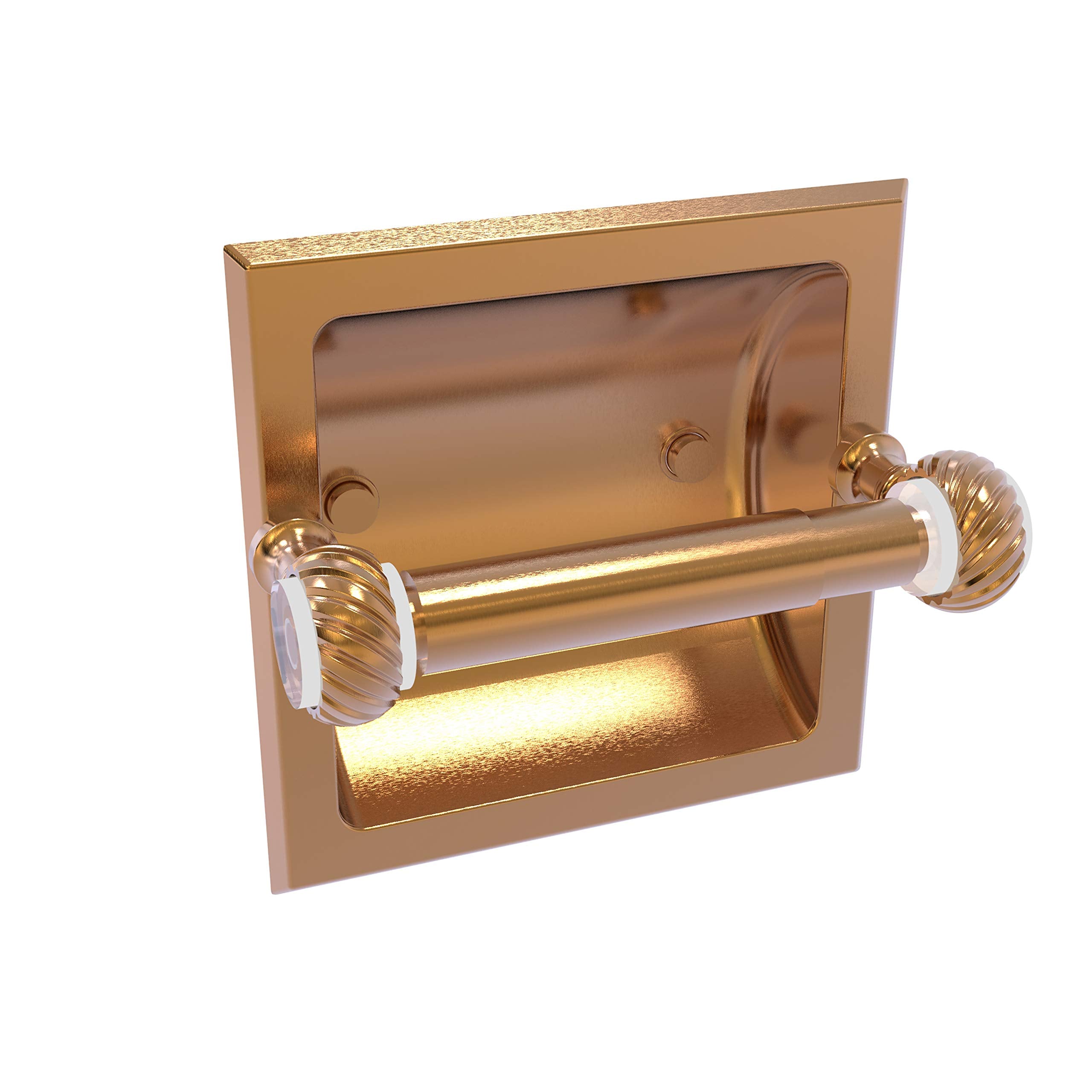 Pacific Grove Collection Recessed Toilet Paper Holder with Twisted Accents - Brushed Bronze