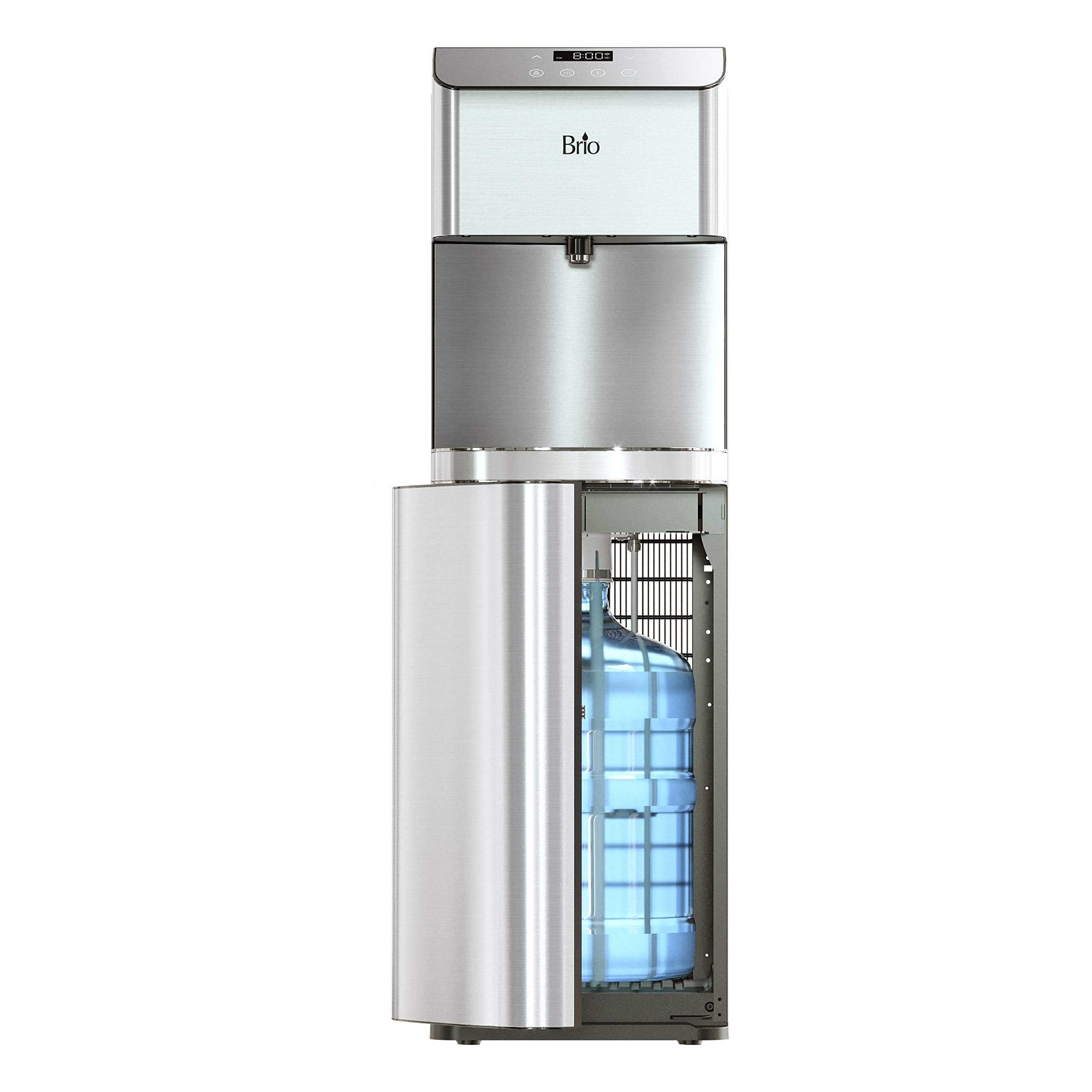 Brio Moderna Bottom Load Water Cooler Dispenser - Tri-Temp, Adjustable Temperature, Self-Cleaning, Touch Dispense, Child Safety