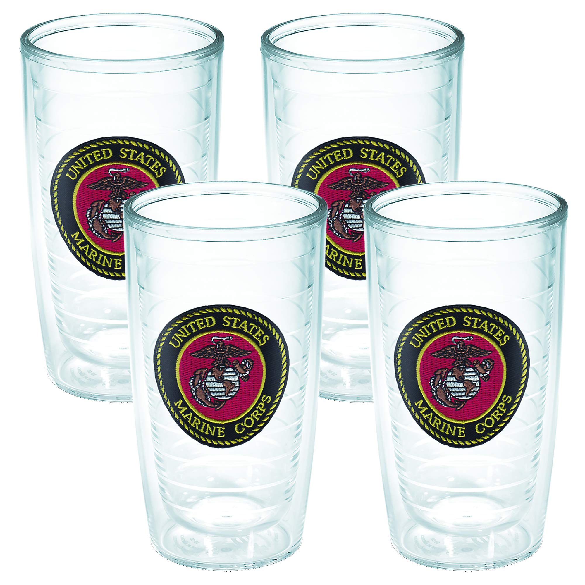 Tervis Made in USA Double Walled Marines Insulated Tumbler Cup Keeps Drinks Cold & Hot, 16oz 4pk, Seal