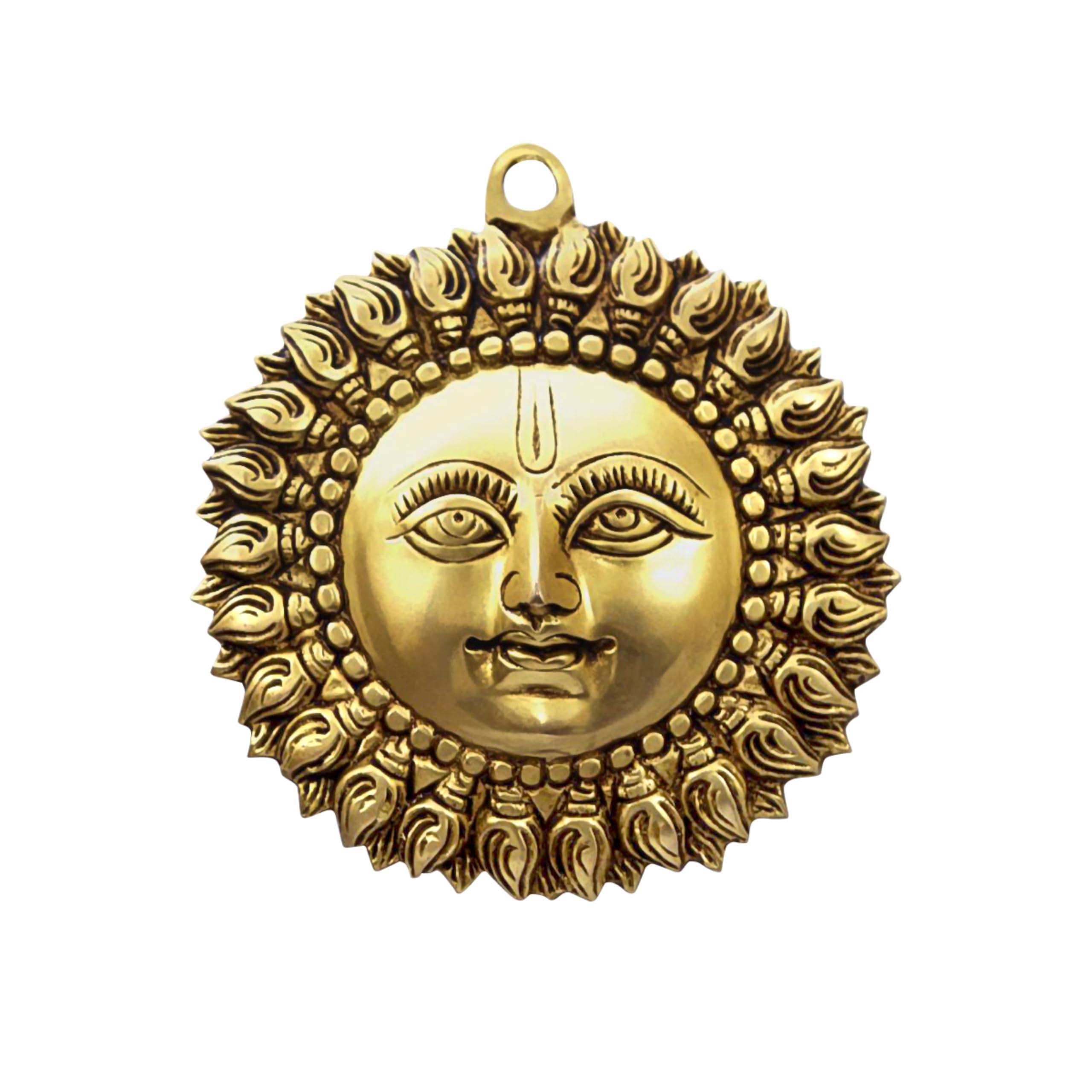 Brongs Brass Sun Statue | Height - 15 Cm Aprrox. | Weight - 850 Gram Approx. | Vastu Idol For Home And Office | Zonal Placement 