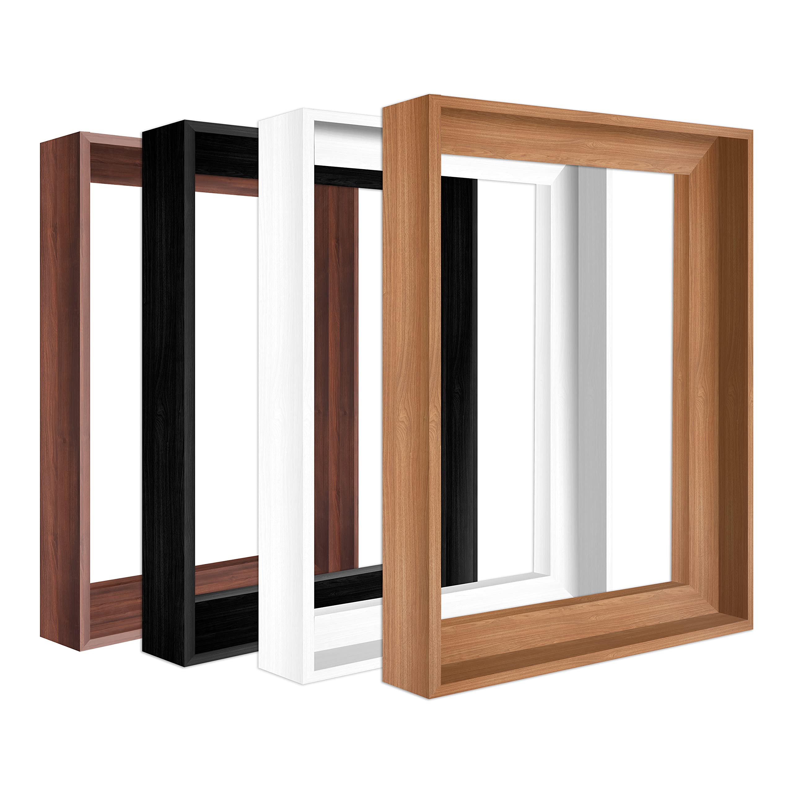 Texas Art Floater Frame for Finished Canvas 1.25 inch Depth Custom Kit Stretched Picture Oil Paintings Artwork Floating Wall Decor Light Brown TA.WK01-3-2020 20 inch