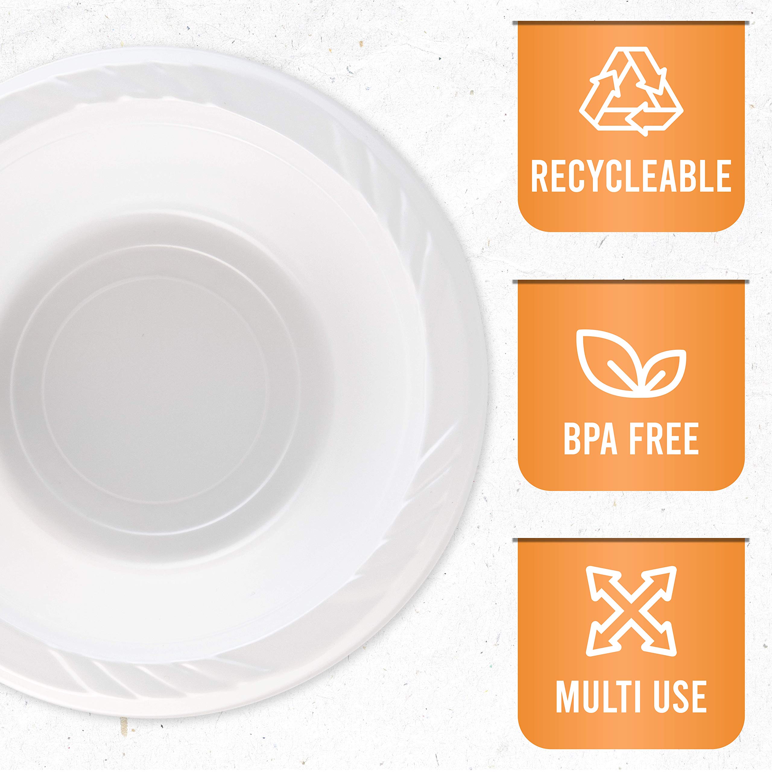 Plasticpro 800 Count Disposable 5 Ounce White Plastic Dessert Bowls