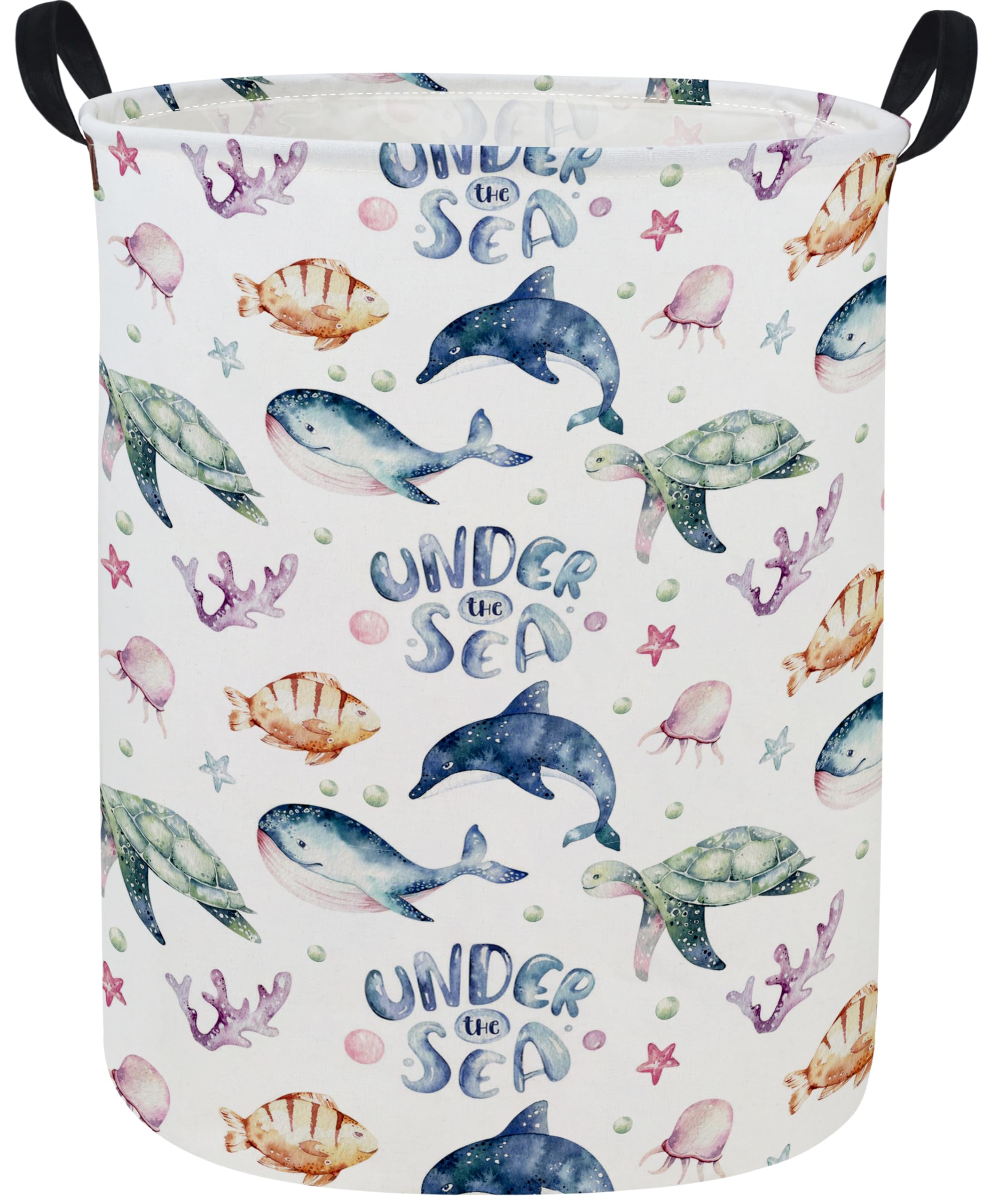 Ddbasket Kids Laundry Basket Sea Hamper For Nursery Boy And Girl Ocean Hamper Cute Kids Toys Storage Bin Organizer Room Decor Fo