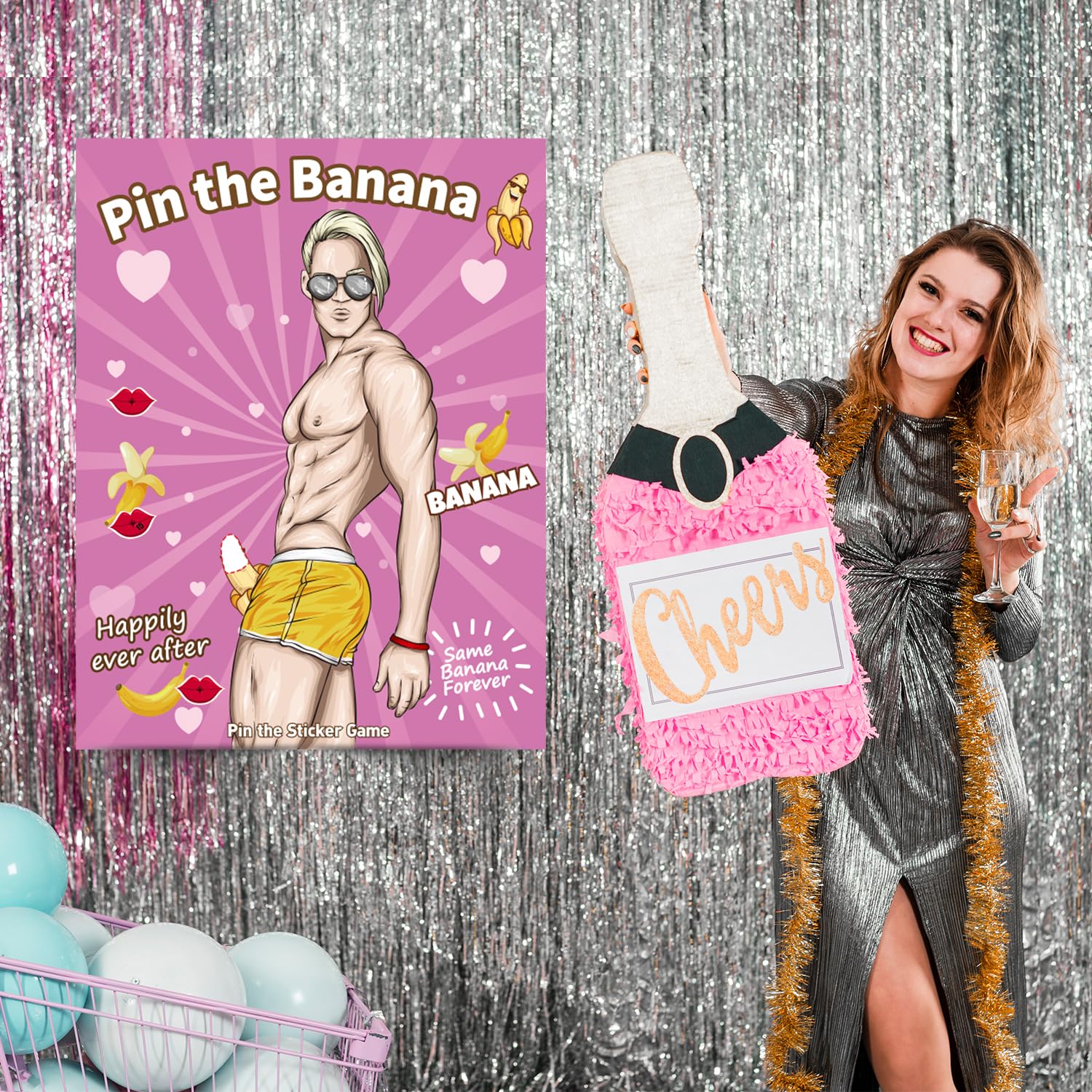 Tyhjoy Bridal Shower Games, Bachelorette Party Games For Naughty Funny Bridal Shower Engagement Decorations Pin Games For Bridal