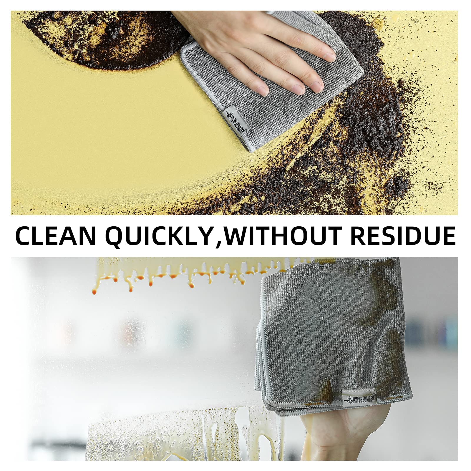 Mhw-3Bomber Barista Towels For Espresso 4Pack, 11'' Microfiber Barista Cloth Espresso Cleaning Towel For Coffee Bar - Coffee Cle