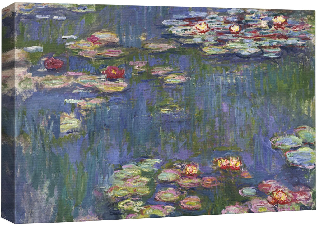 Wall26 Canvas Wall Art - Famous Painting Of Water Liliesby Claude Monet - Giclee Print Gallery Wrap Modern Home Art Ready To Han