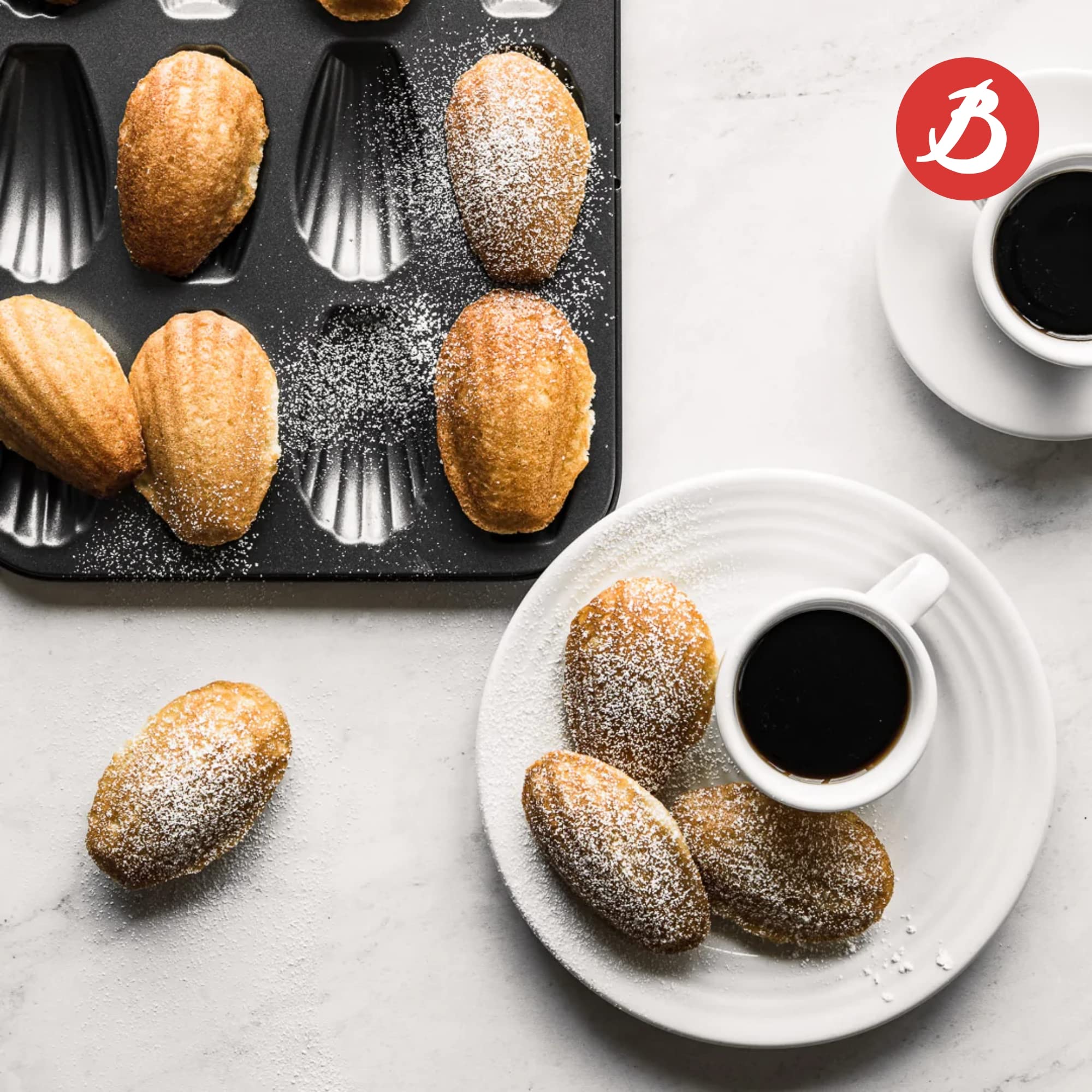 De Buyer Nonstick Madeleines Mold - Bake Up To 12 Perfectly Crisp Madeleines - Easy To Use & Clean