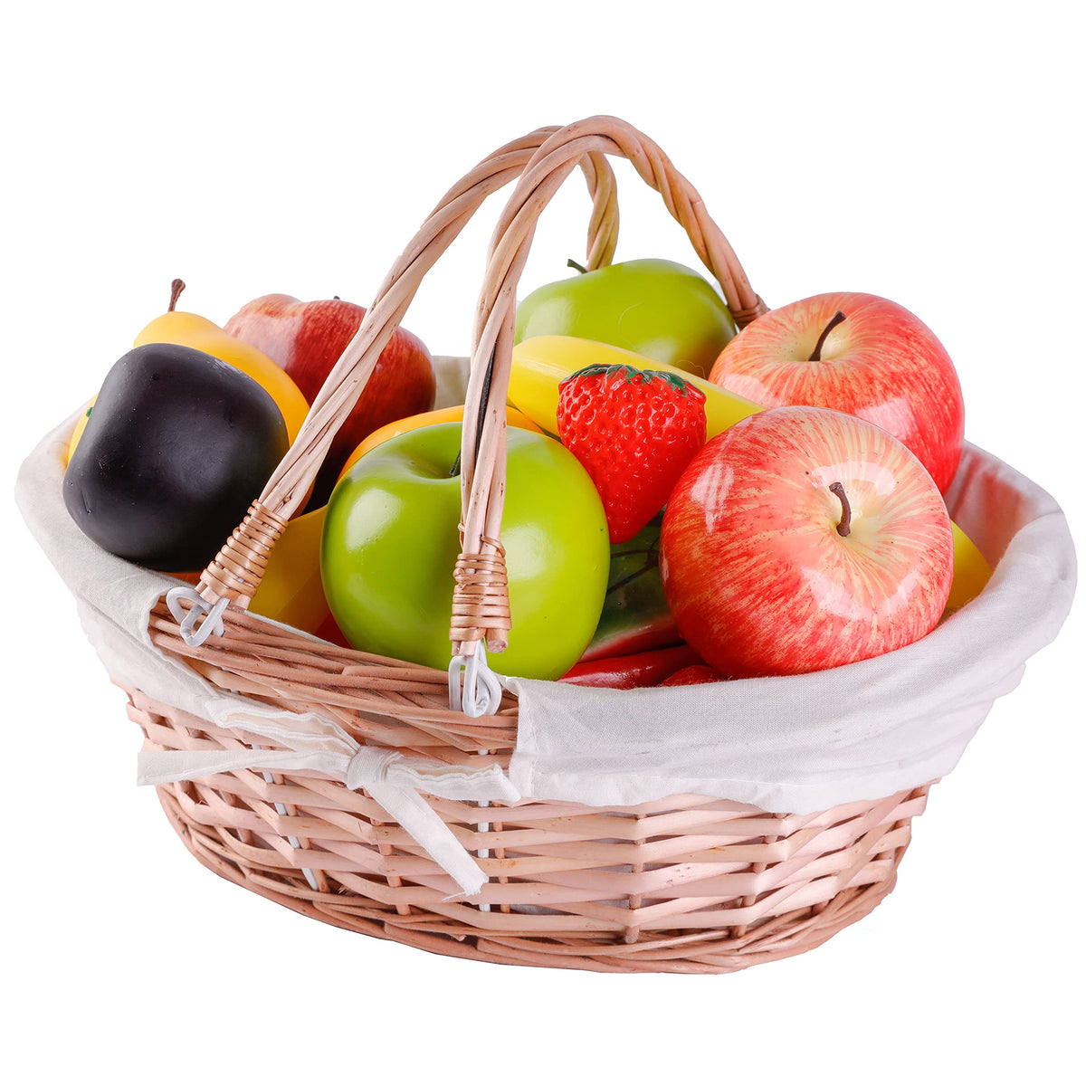 Vintiquewise(Tm Qi003055.Wf Oval Willow Basket With Double Drop Down Handles (2 Units)